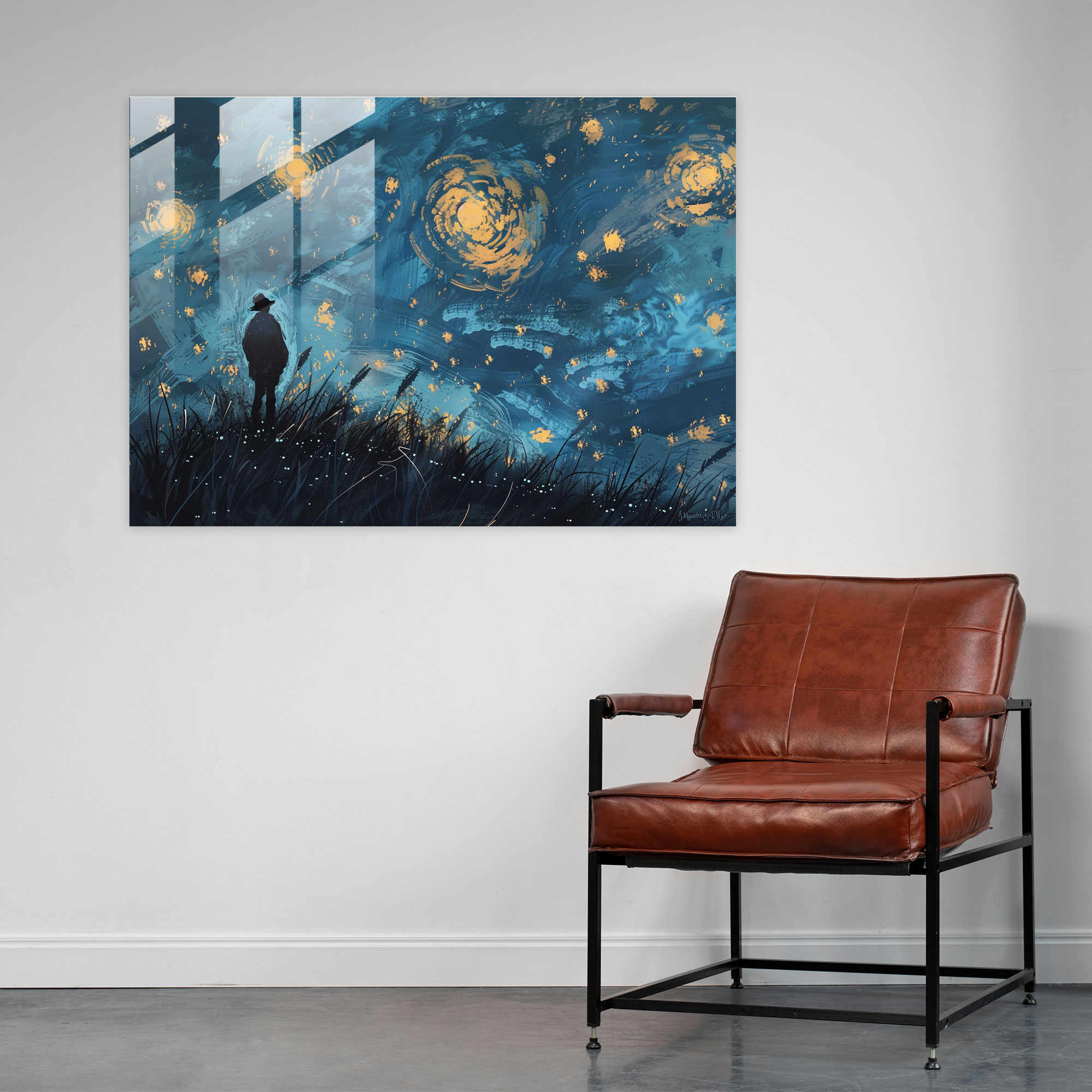 Vincent Van Gogh Glass Wall Art - Serene Night - Vincent Van Gogh, Glass Art, Glass Print, Glass Wall Art