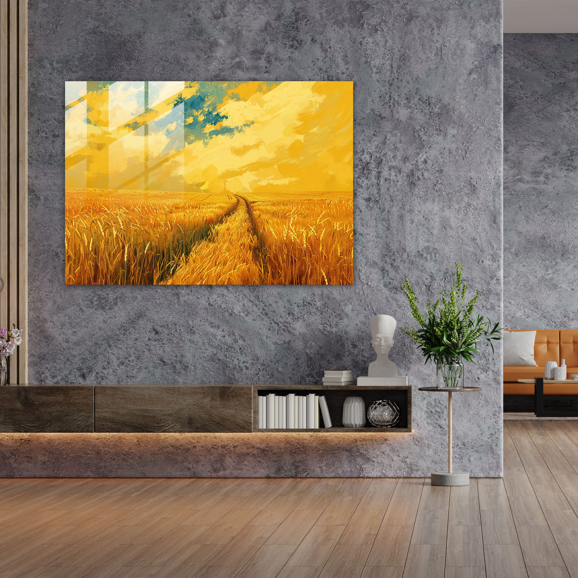 Vincent Van Gogh Home Decoration - Bright Wheat Field - Vincent Van Gogh, Vincent Van Gogh, Bright Yellow Sky, Modern Art