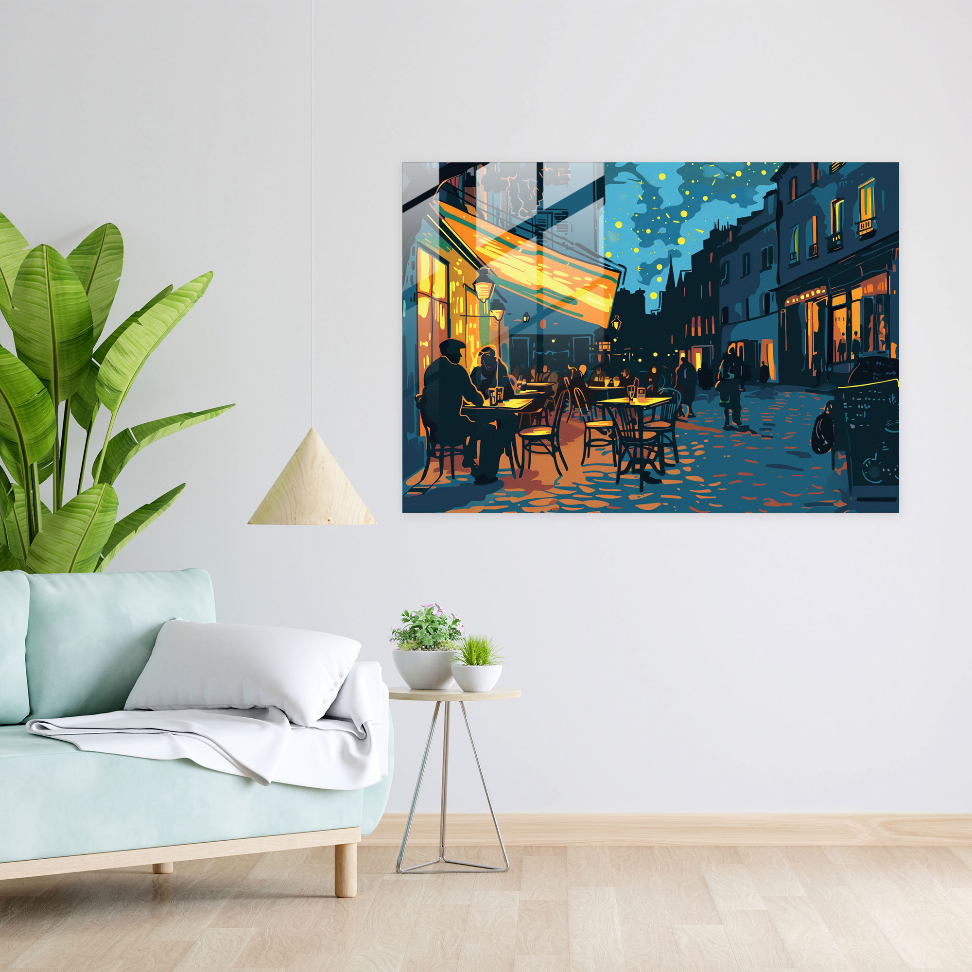 Vincent Van Gogh Wall Decoration - Cafe Terrace At Night - Vincent Van Gogh, Glass Wall Art, Vincent Van Gogh, Glass Art