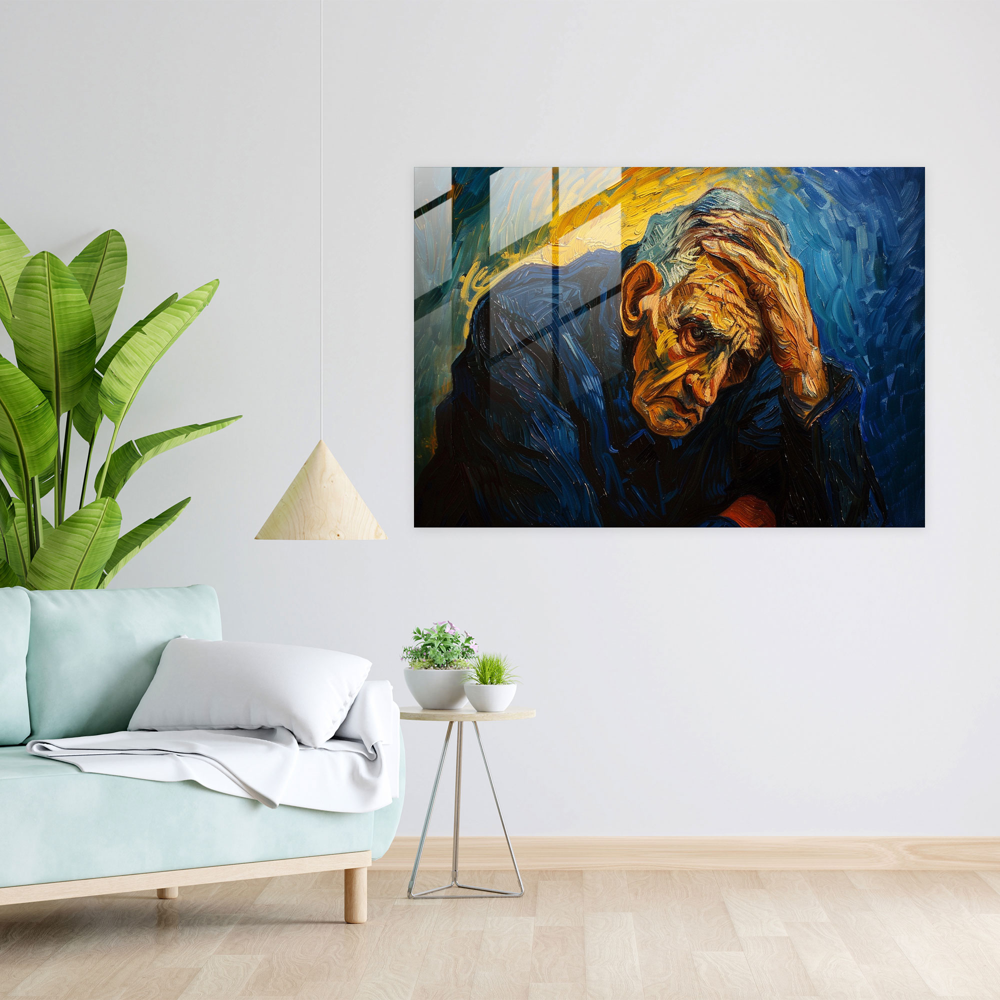 Vincent Van Gogh Glass Wall Art - Emotional Old Man - Vincent Van Gogh, Vincent Van Gogh, Glass Print, Modern Art