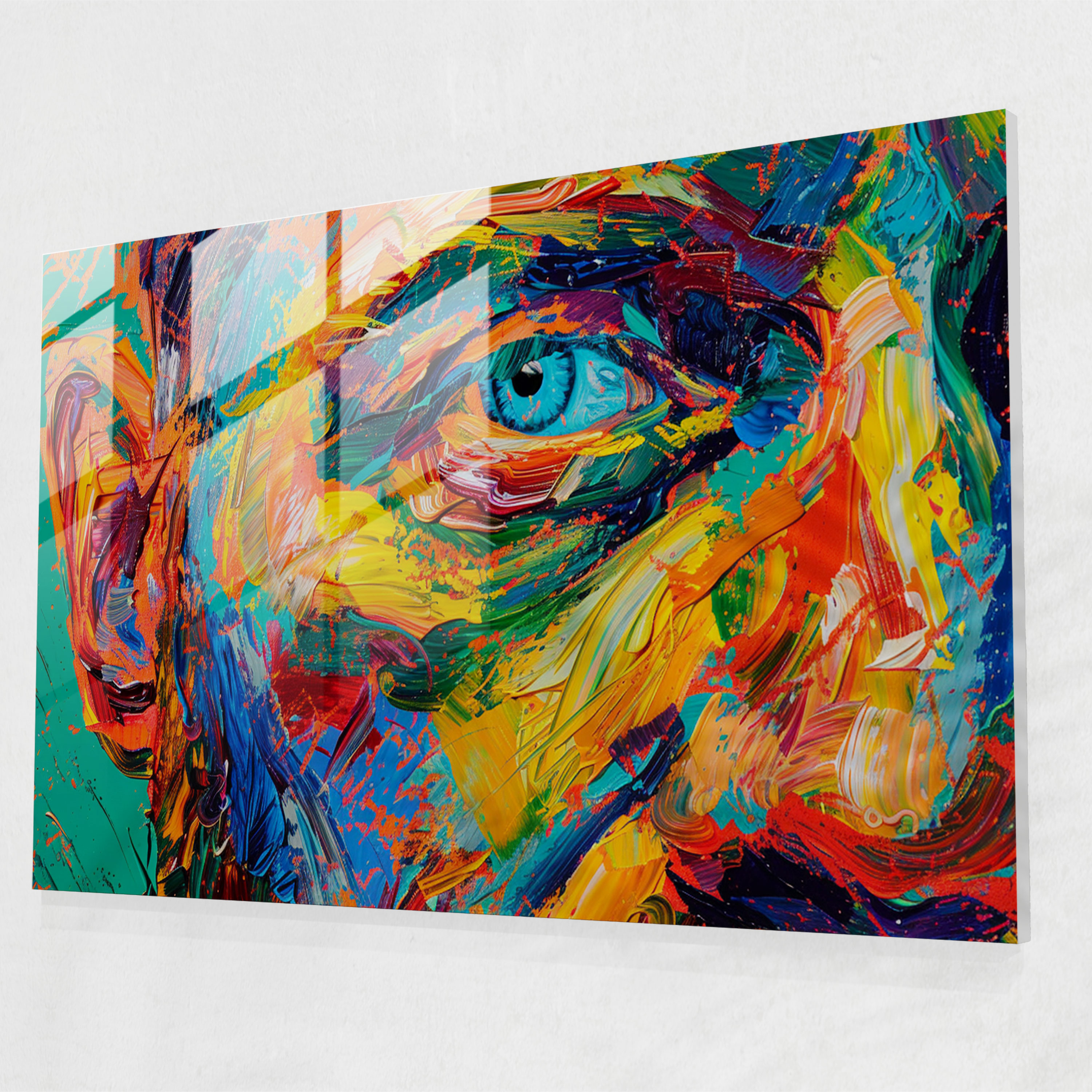 Vincent Van Gogh Glass Wall Art - Vibrant Self-Portrait - Vincent Van Gogh, Wall Decoration, Home Decoration, Glass Print