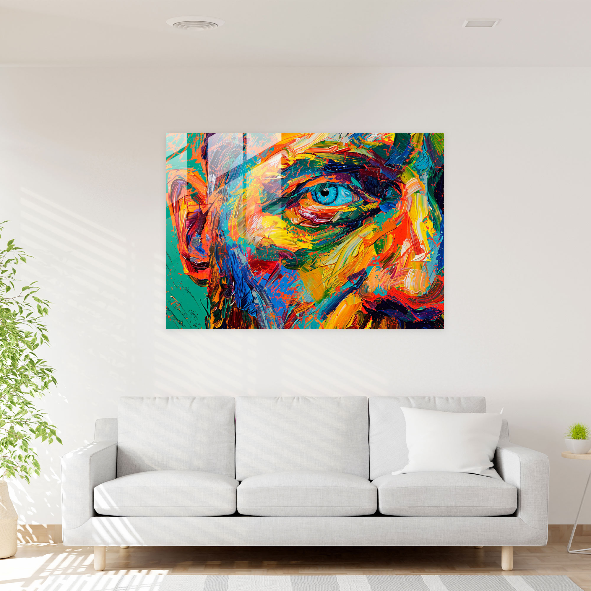 Vincent Van Gogh Glass Wall Art - Vibrant Self-Portrait - Vincent Van Gogh, Wall Decoration, Home Decoration, Glass Print