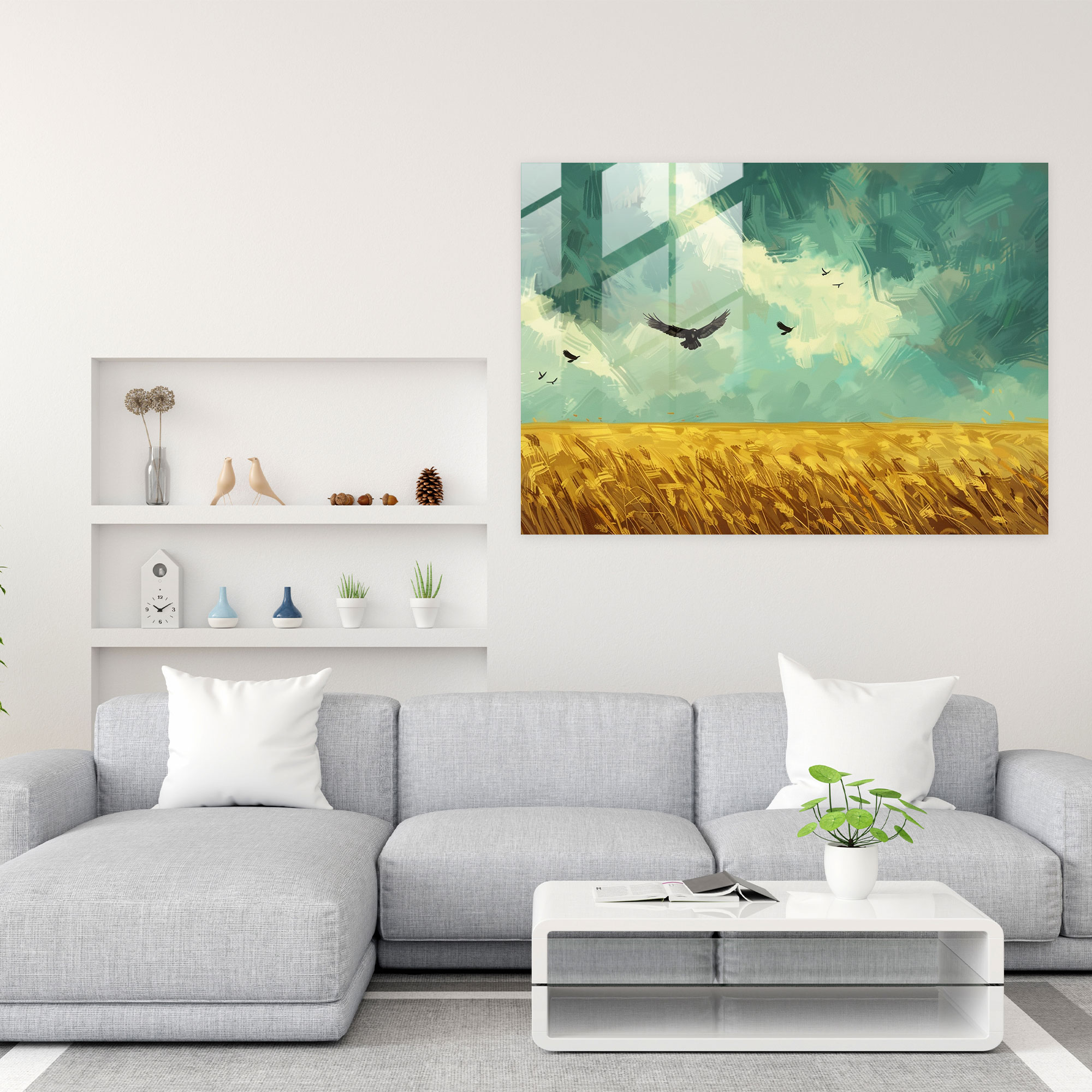 Vincent Van Gogh Modern Art - Ominous Wheatfield - Vincent Van Gogh, Modern Art, Wheat Field, Wall Decoration