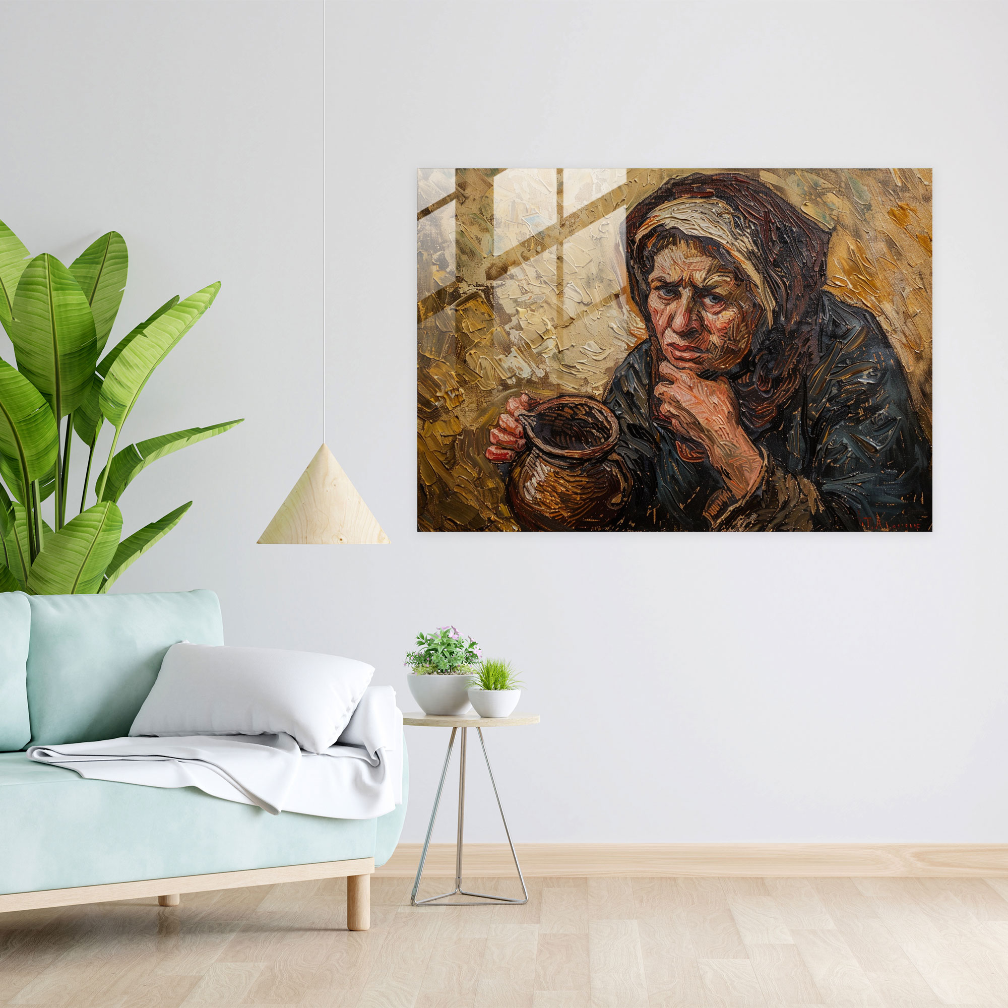 Vincent Van Gogh Home Decoration - Rustic Peasant Woman - Vincent Van Gogh, Vincent Van Gogh, Glass Wall Art, Home Decoration