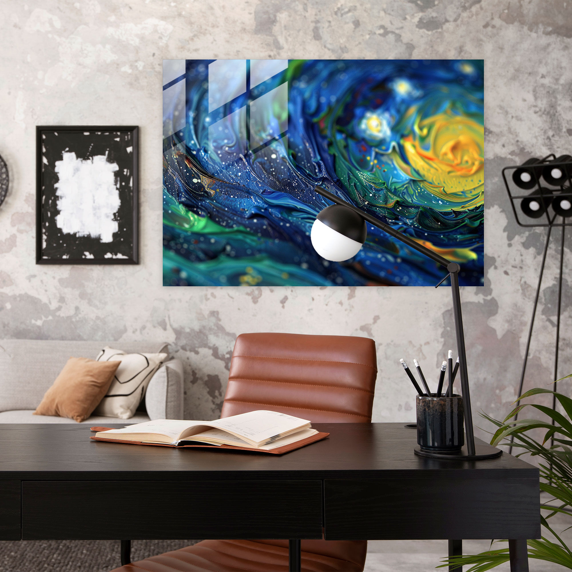 Vincent Van Gogh Glass Print - Starry Night Sky - Vincent Van Gogh, Home Decoration, Glass Wall Art, Modern Art
