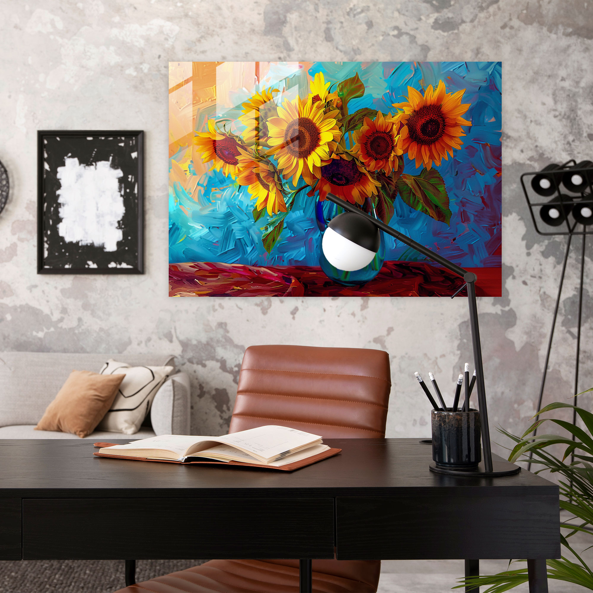 Vincent Van Gogh Glass Art - Sunflowers Glass Print - Vincent Van Gogh, Vincent Van Gogh, Wall Decoration, Glass Print