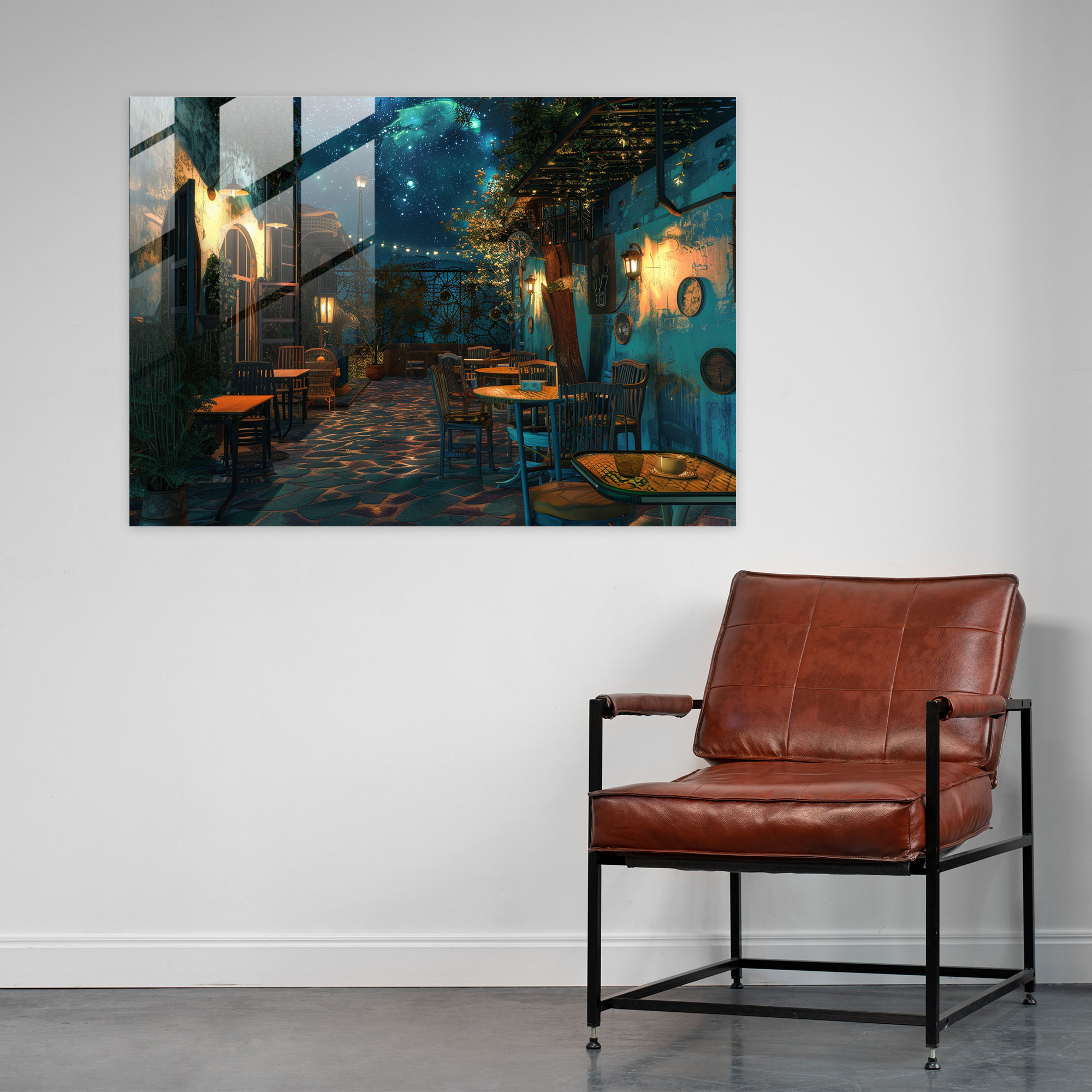 Vincent Van Gogh Wall Decoration - Cafe Terrace Glass Print - Vincent Van Gogh, Glass Print, Glass Art, Vincent Van Gogh