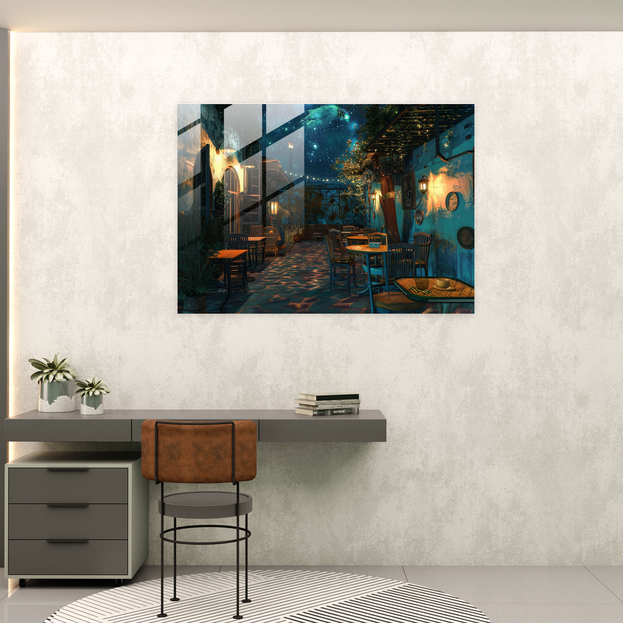 Vincent Van Gogh Wall Decoration - Cafe Terrace Glass Print - Vincent Van Gogh, Glass Print, Glass Art, Vincent Van Gogh