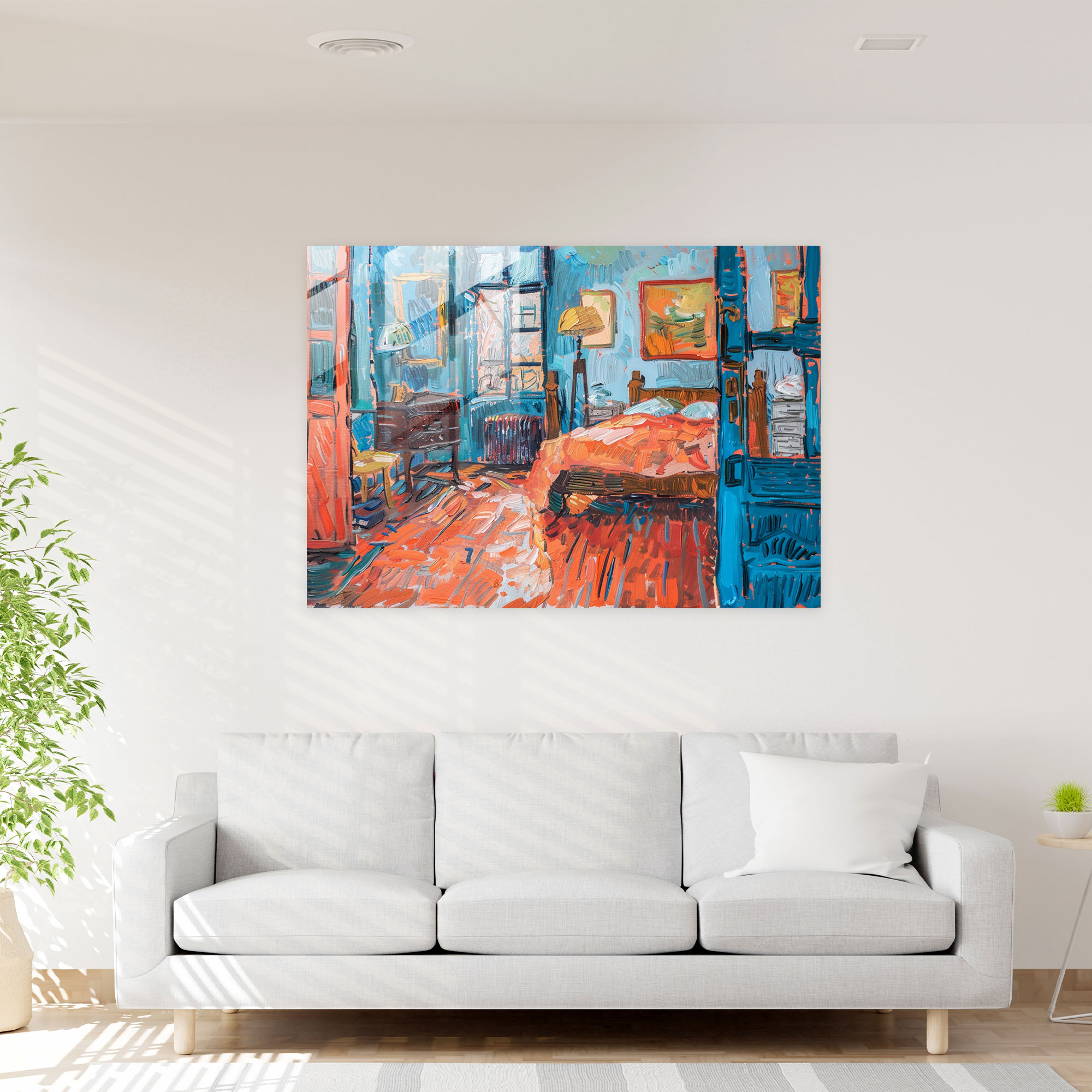 Vincent Van Gogh Glass Art - Bedroom Of Arles Glass Print - Vincent Van Gogh, Glass Wall Art, Home Decoration, Vincent Van Gogh