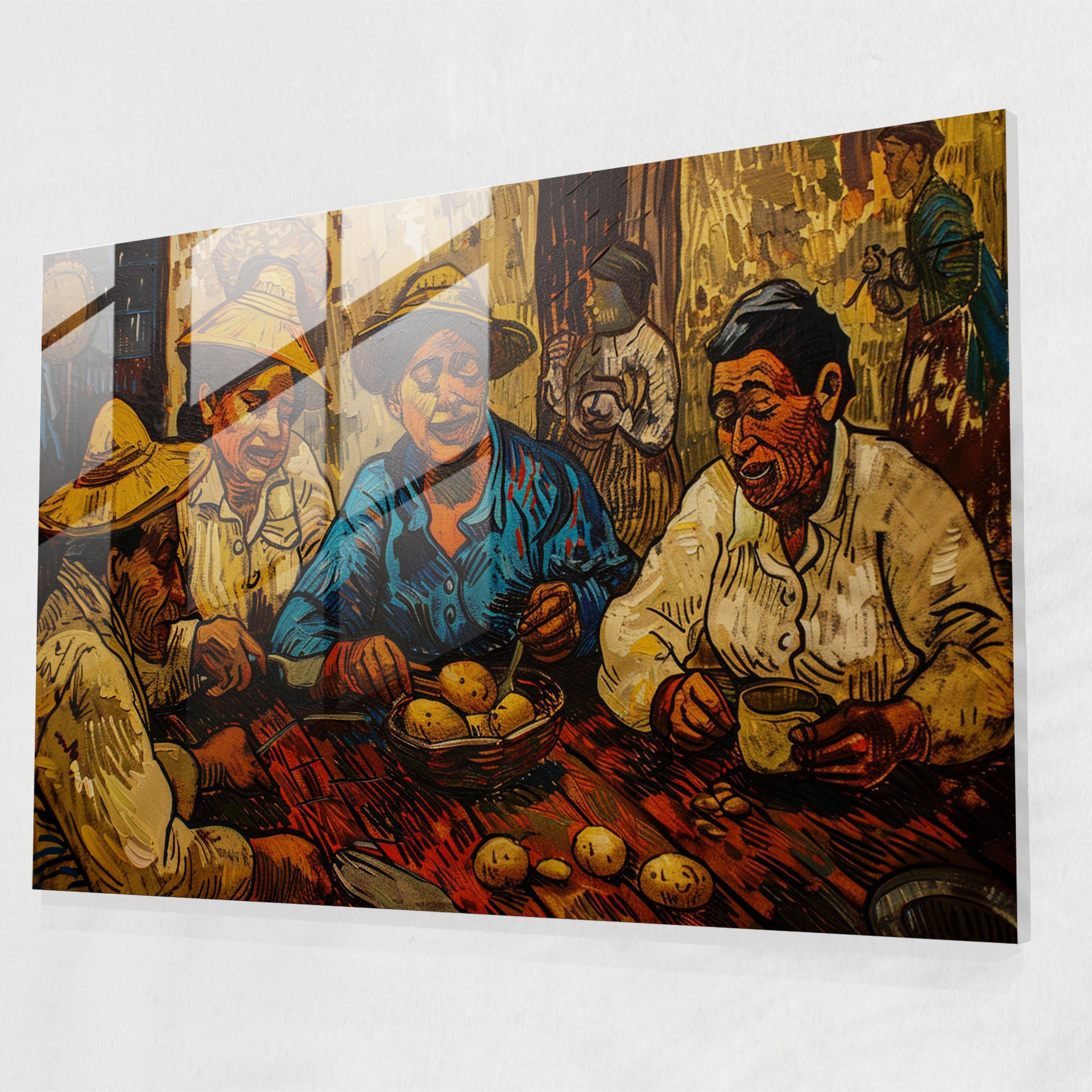 Vincent Van Gogh Wall Decoration - Potato Eaters Glass Print - Vincent Van Gogh, Glass Art, Glass Print, Wall Decoration