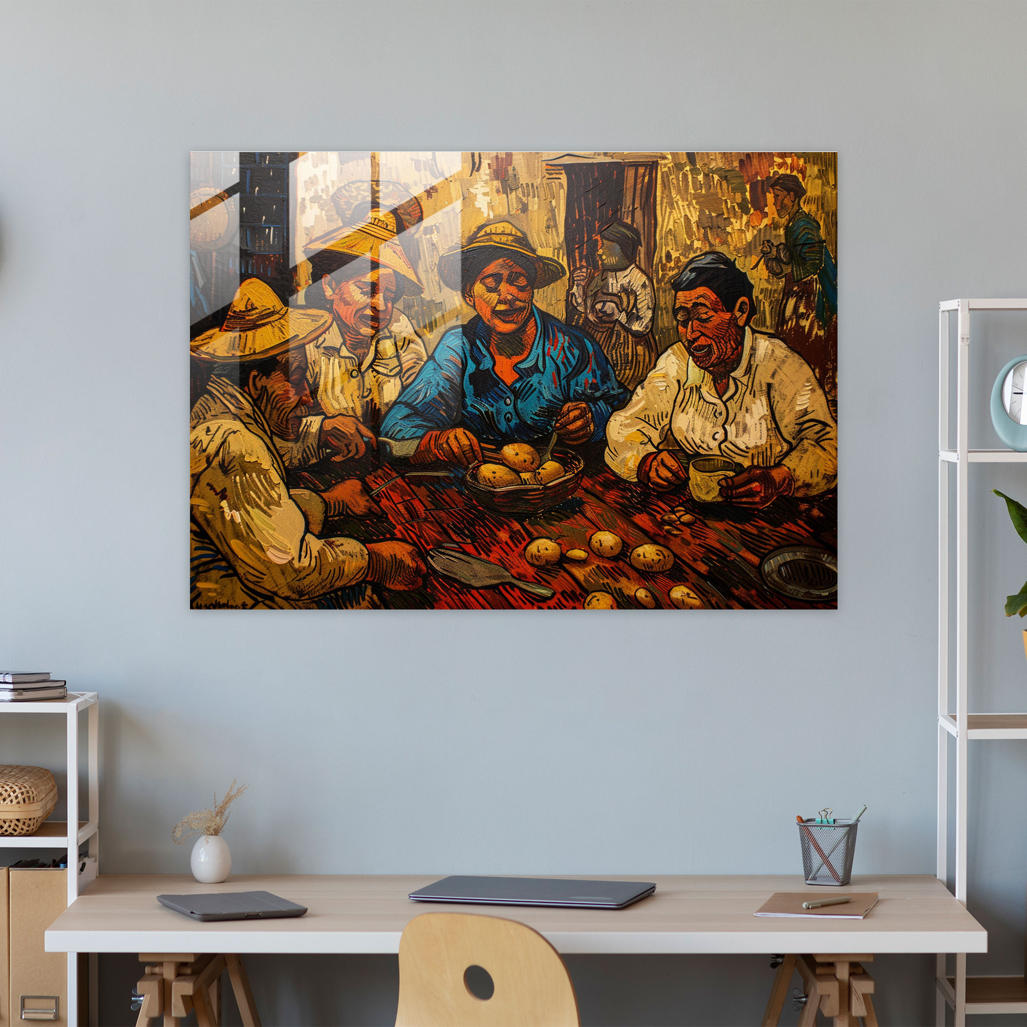 Vincent Van Gogh Wall Decoration - Potato Eaters Glass Print - Vincent Van Gogh, Glass Art, Glass Print, Wall Decoration