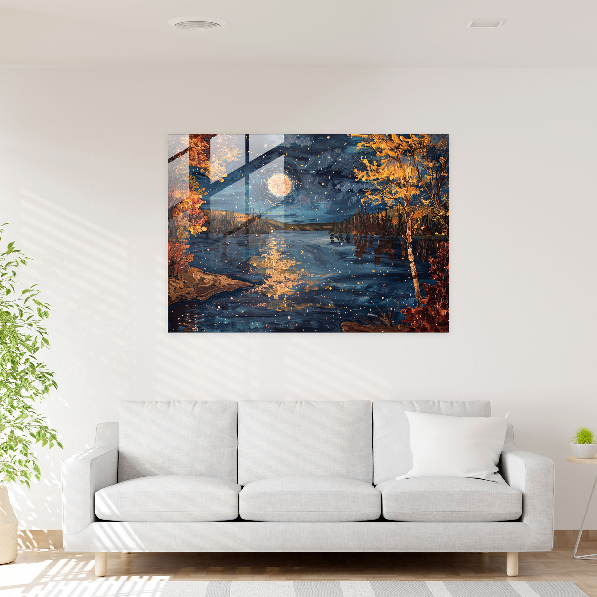 Vincent Van Gogh Glass Wall Art - Starry Night Over The Rhone Glass Print - Vincent Van Gogh, Home Decoration, Vincent Van Gogh, Glass Print