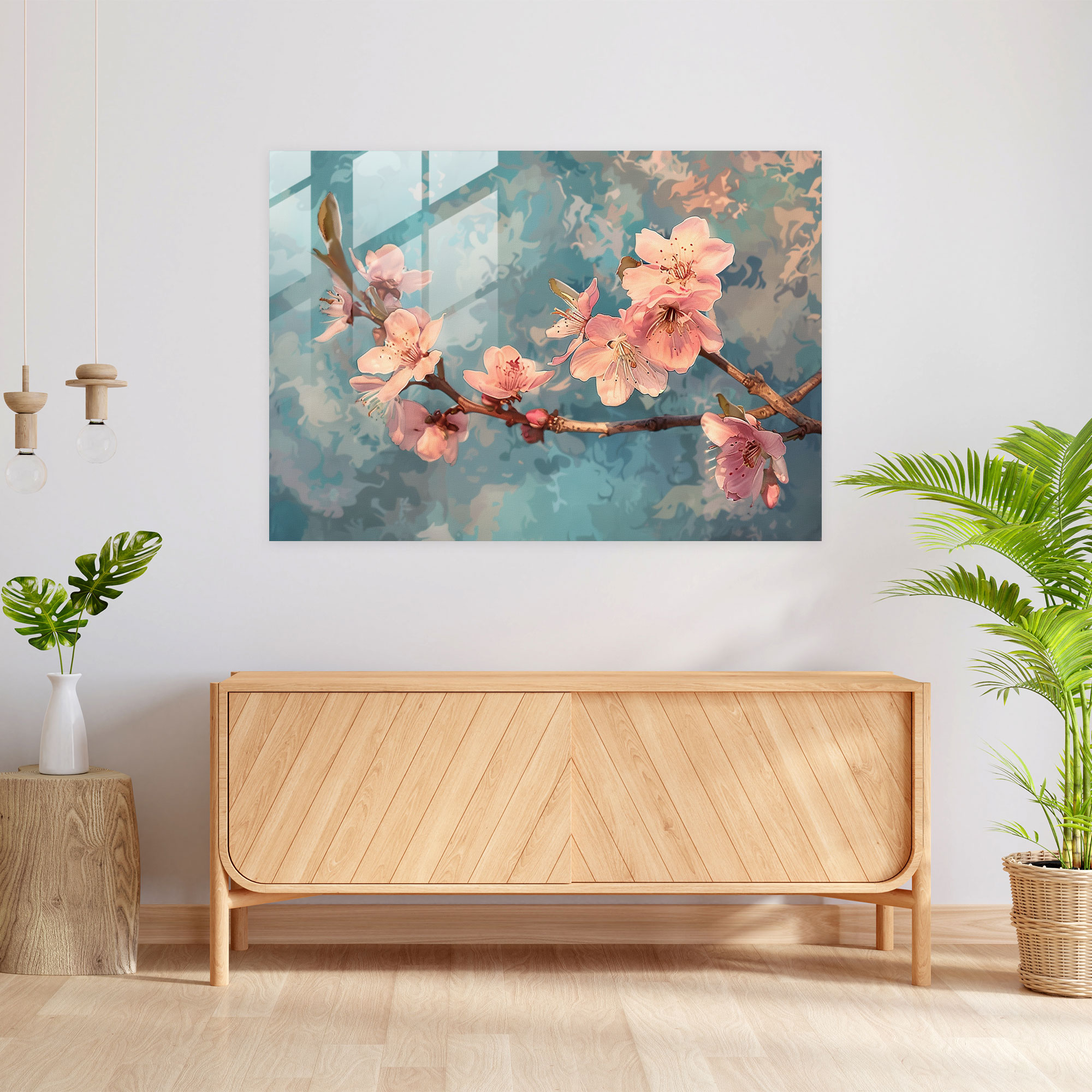 Vincent Van Gogh Glass Print - Almond Blossoms - Vincent Van Gogh, Wall Decoration, Glass Art, Home Decoration