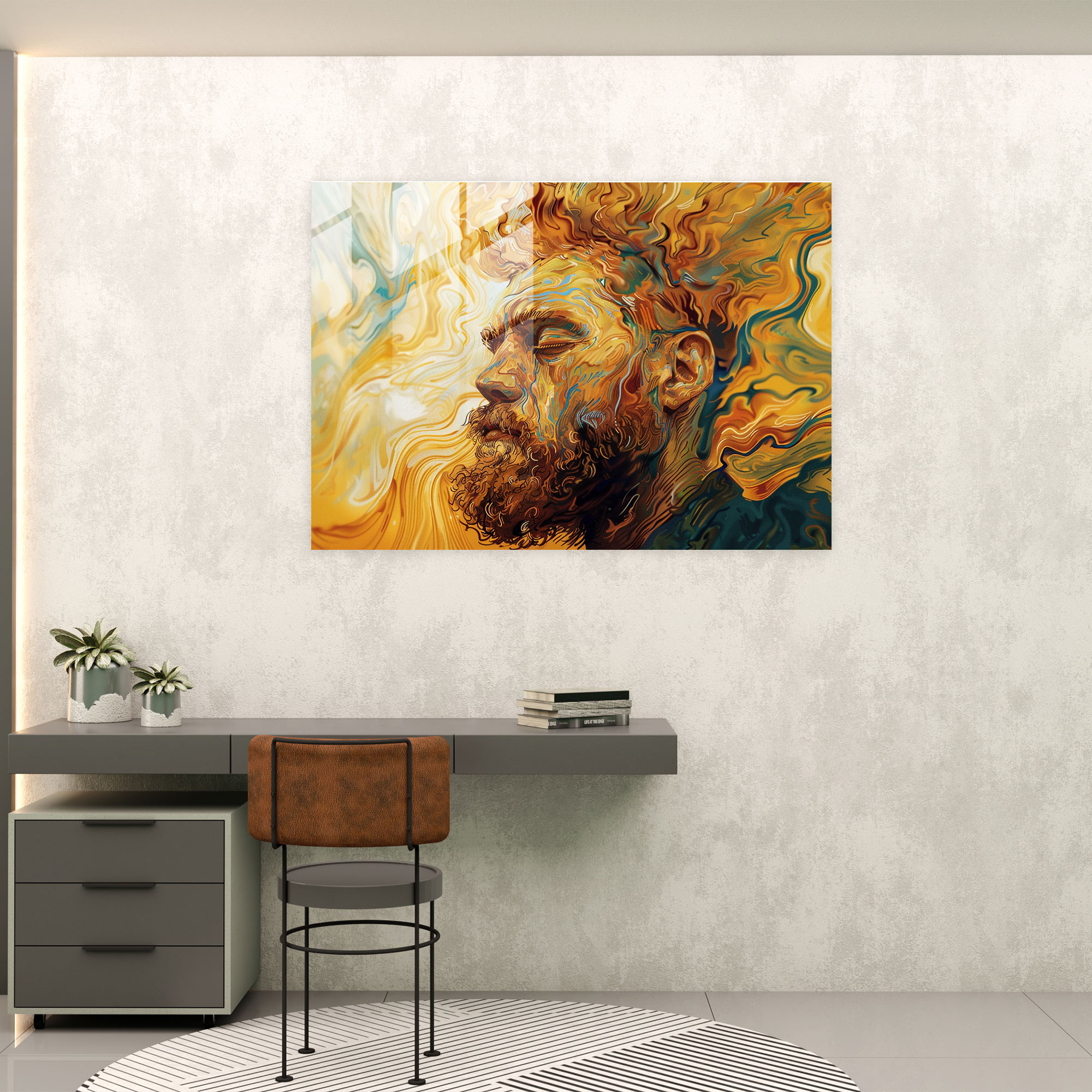 Vincent Van Gogh Glass Wall Art - Self-Portrait - Vincent Van Gogh, Modern Art, Glass Art, Wall Decoration