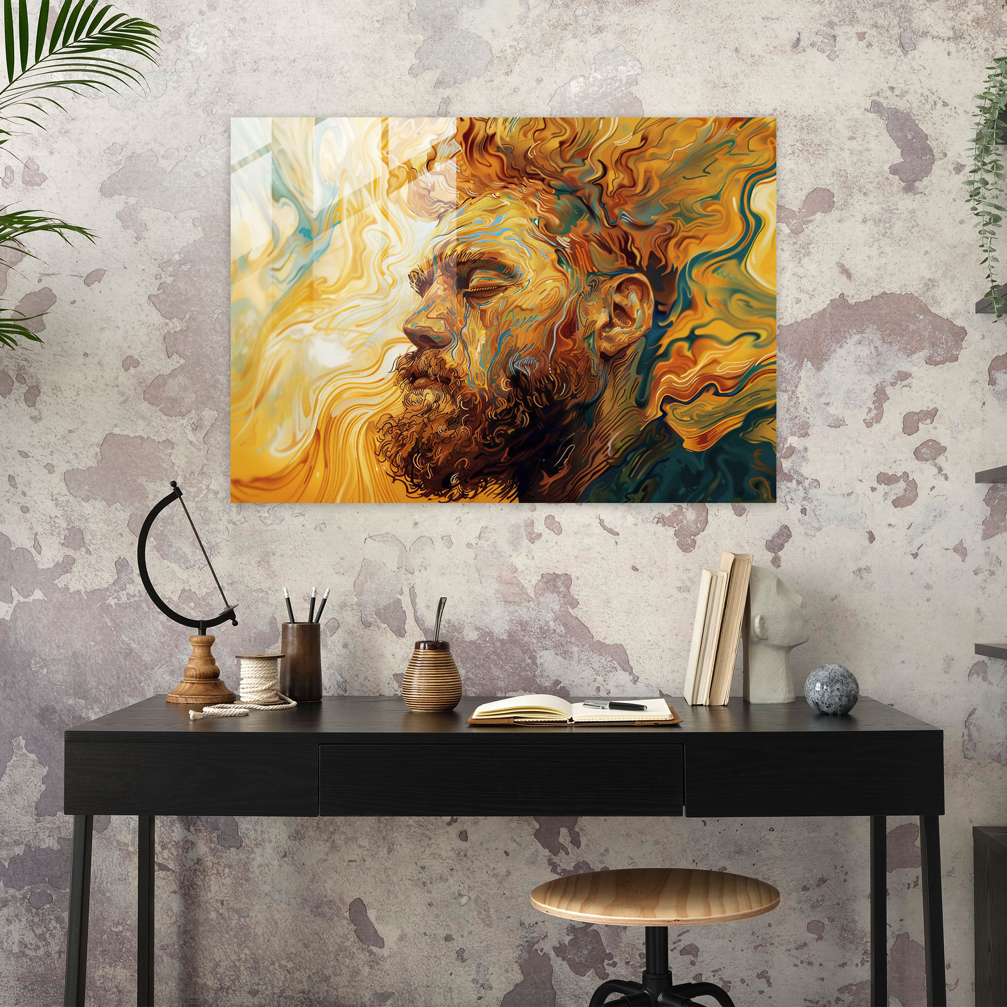 Vincent Van Gogh Glass Wall Art - Self-Portrait - Vincent Van Gogh, Modern Art, Glass Art, Wall Decoration