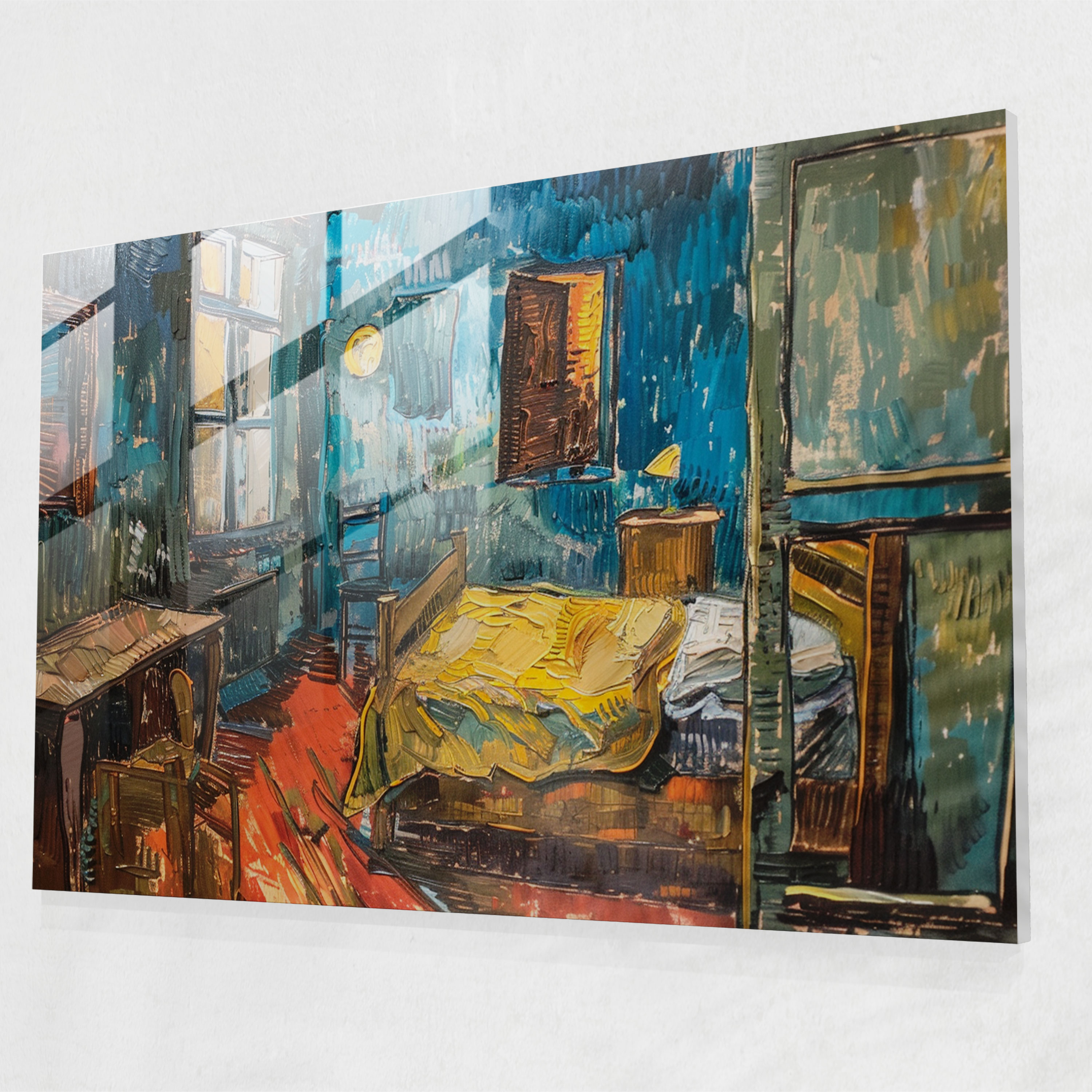 Vincent Van Gogh Home Decoration - The Bedroom - Vincent Van Gogh, Glass Art, Glass Wall Art, Vincent Van Gogh