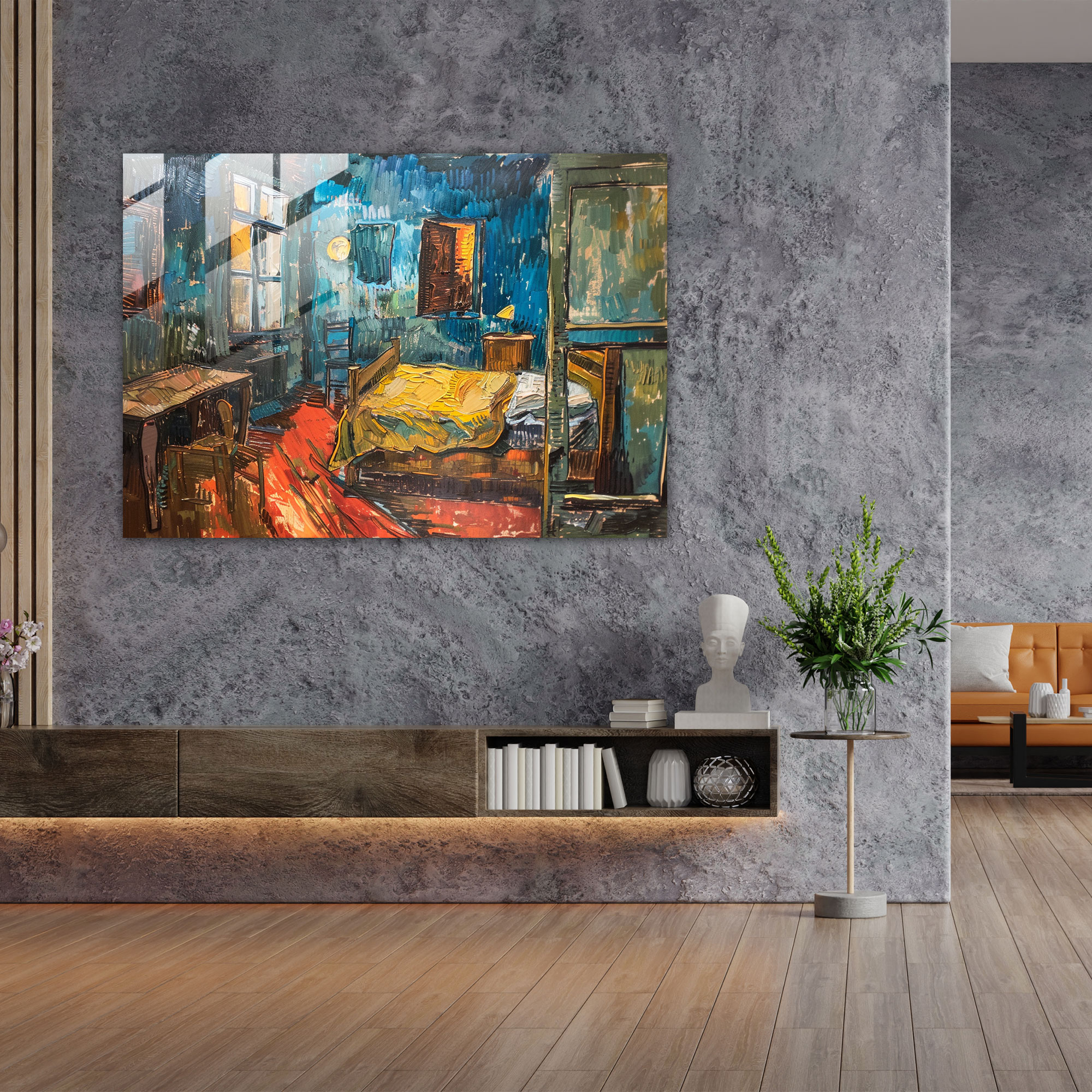 Vincent Van Gogh Home Decoration - The Bedroom - Vincent Van Gogh, Glass Art, Glass Wall Art, Vincent Van Gogh