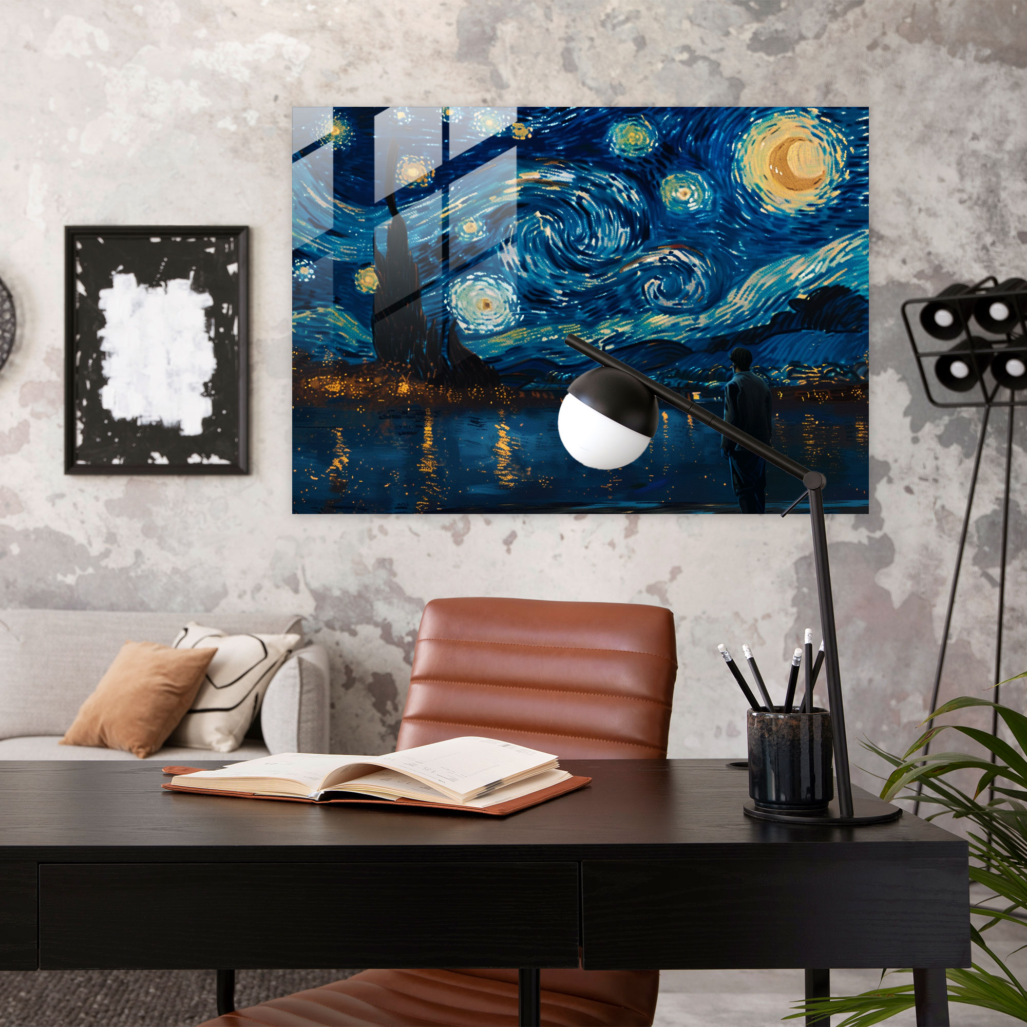 Vincent Van Gogh Wall Decoration - Starry Night - Vincent Van Gogh, Glass Art, Modern Art, Home Decoration