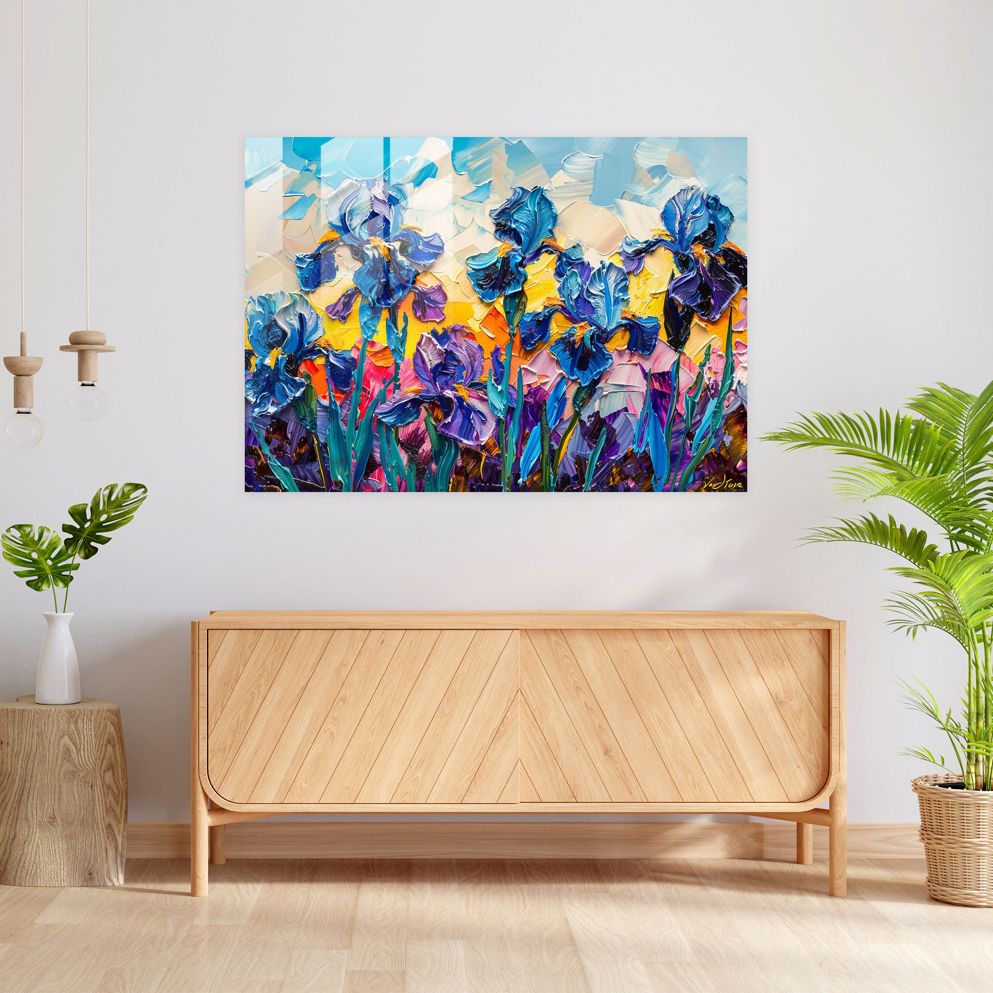 Vincent Van Gogh Glass Print – Bold Irises - Vincent Van Gogh, Glass Print, Vincent Van Gogh, Glass Art