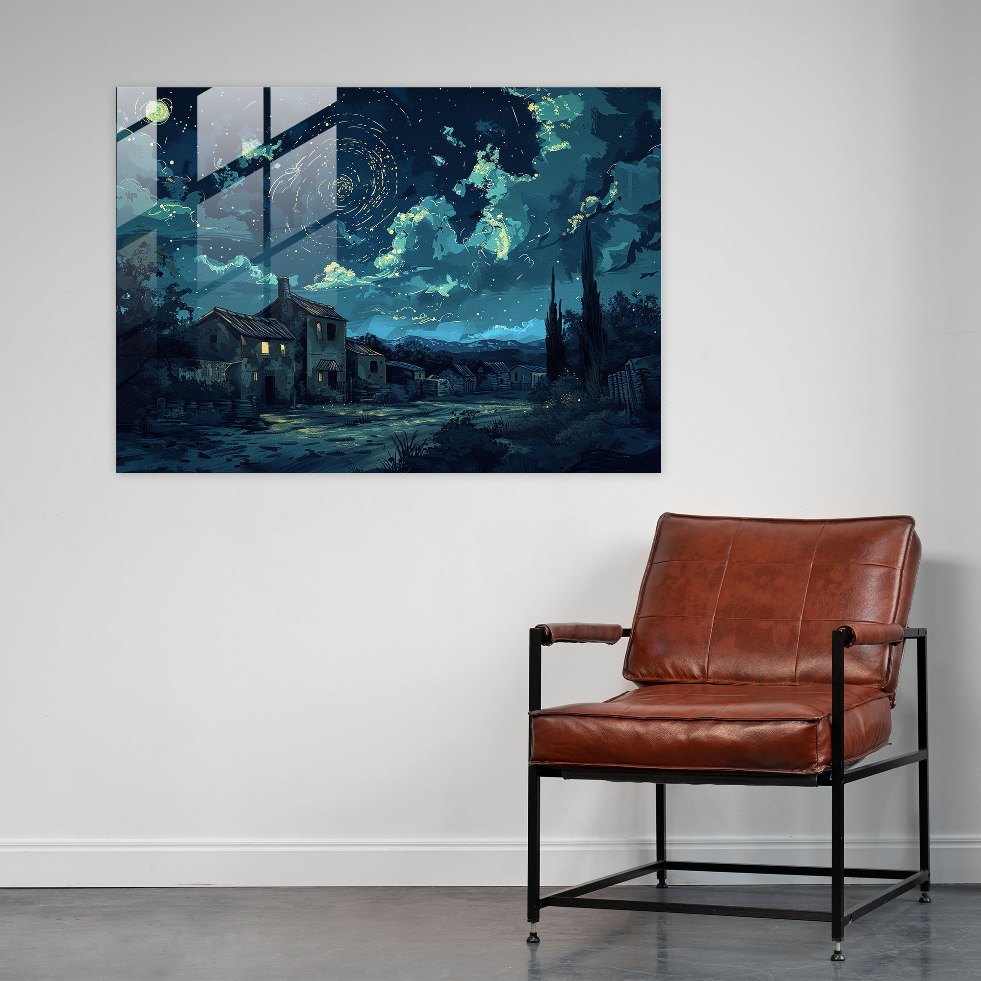 Vincent Van Gogh Glass Wall Art – Enchanting Starry Night - Vincent Van Gogh, Glass Wall Art, Vincent Van Gogh, Modern Art