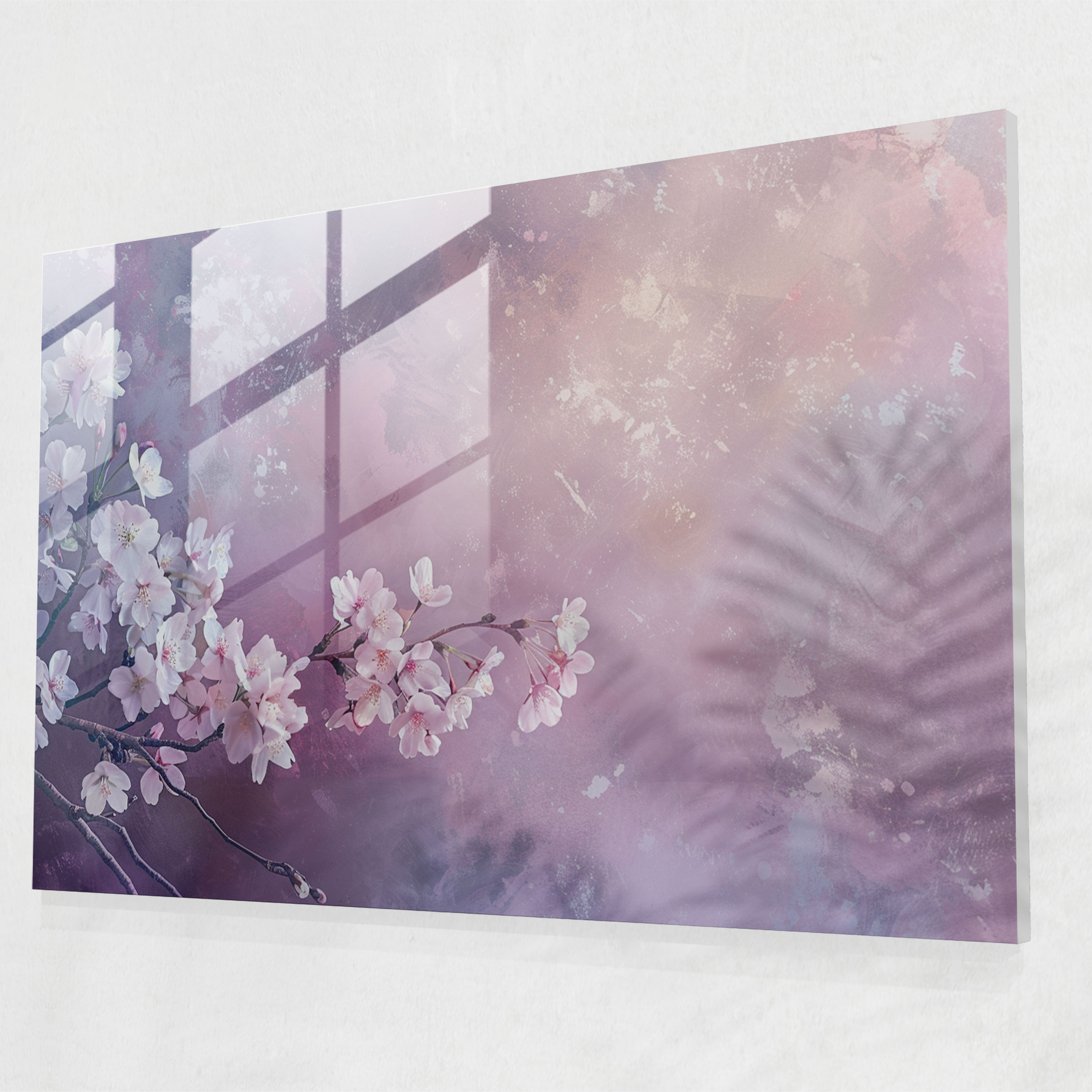 Vincent Van Gogh Glass Print – Delicate Cherry Blossoms - Vincent Van Gogh, Vincent Van Gogh, Cherry Blossoms, Glass Print