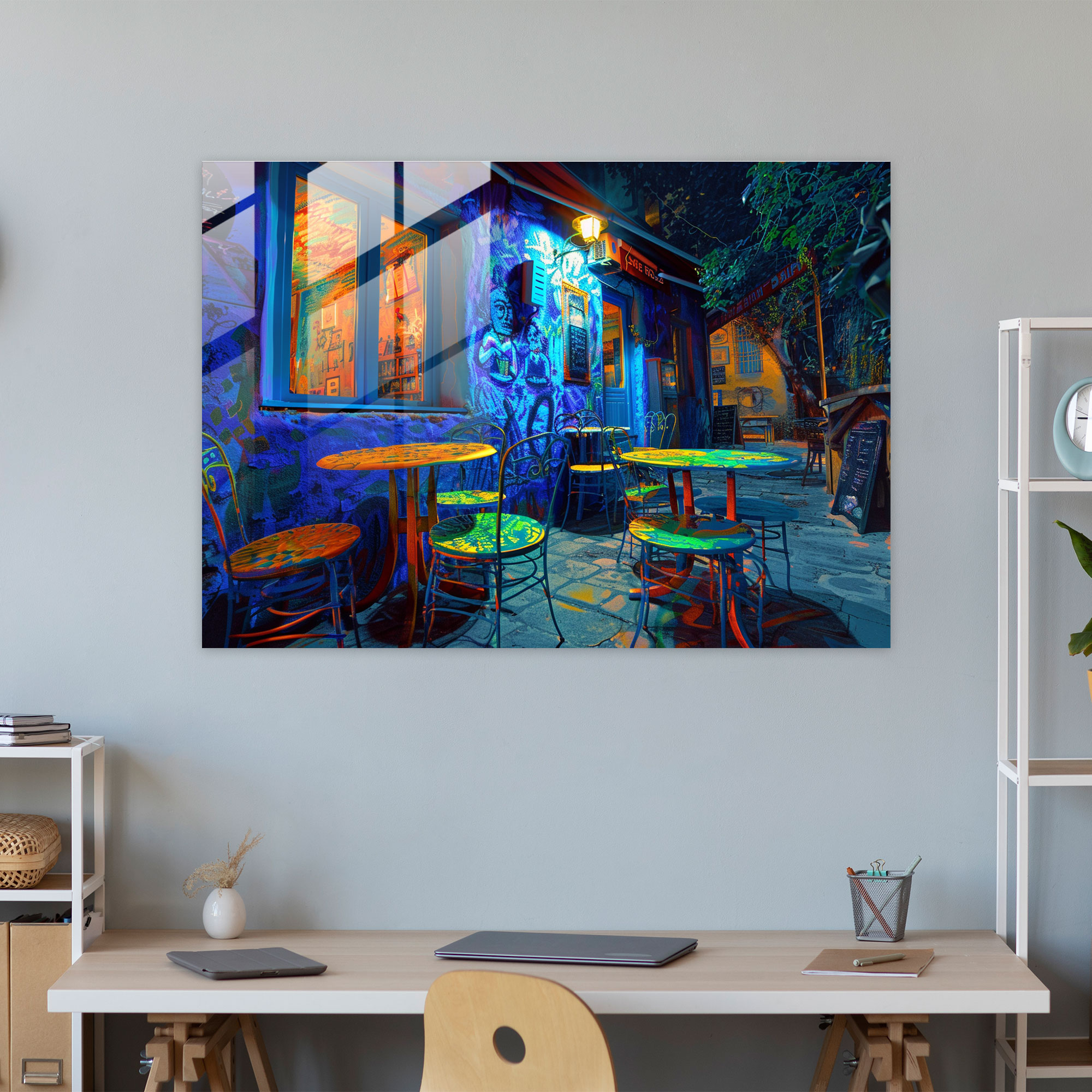 Vincent Van Gogh Glass Print - Cafe Terrace At Night - Vincent Van Gogh, Wall Decoration, Vincent Van Gogh, Glass Art