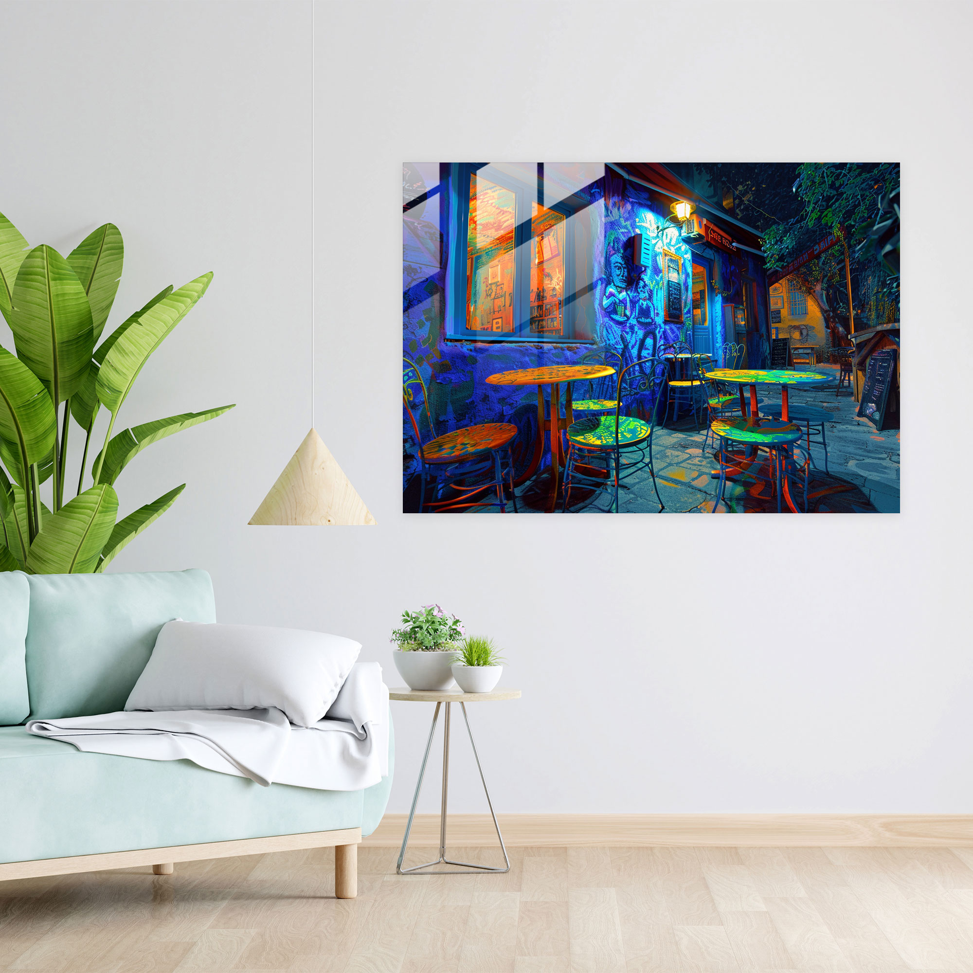 Vincent Van Gogh Glass Print - Cafe Terrace At Night - Vincent Van Gogh, Wall Decoration, Vincent Van Gogh, Glass Art