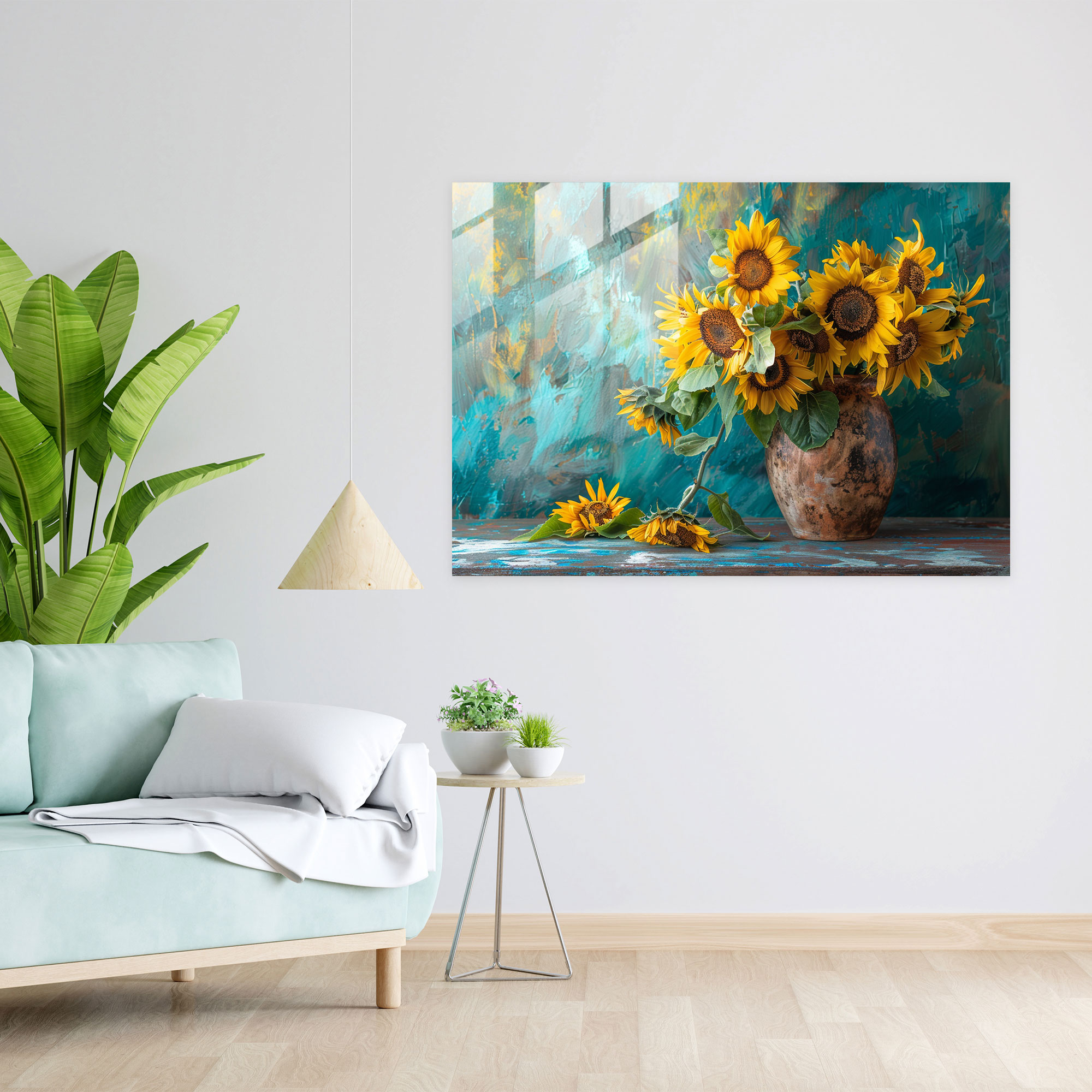 Vincent Van Gogh Glass Print - Vibrant Sunflower Bouquet - Vincent Van Gogh, Vincent Van Gogh, Glass Art, Home Decoration