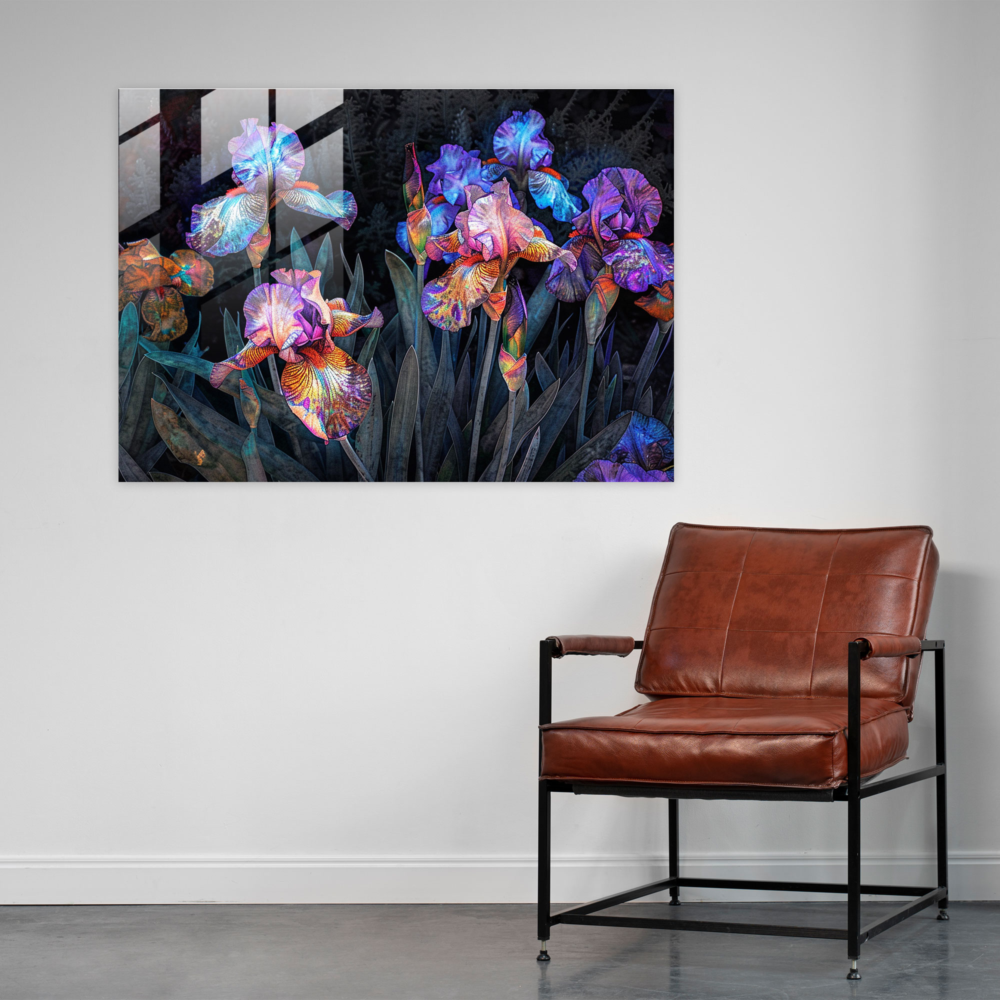 Vincent Van Gogh Wall Decoration - Irises In A Garden - Vincent Van Gogh, Glass Art, Glass Print, Wall Decoration