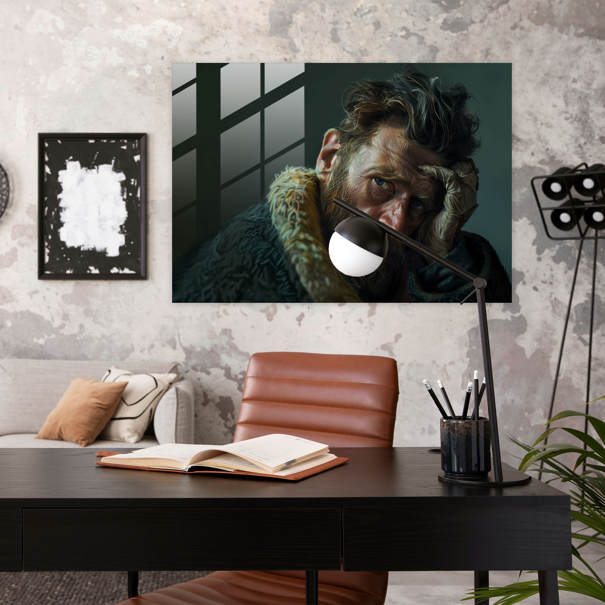 Vincent Van Gogh Glass Art - Self-Portrait With Bandaged Ear - Vincent Van Gogh, Modern Art, Glass Print, Vincent Van Gogh