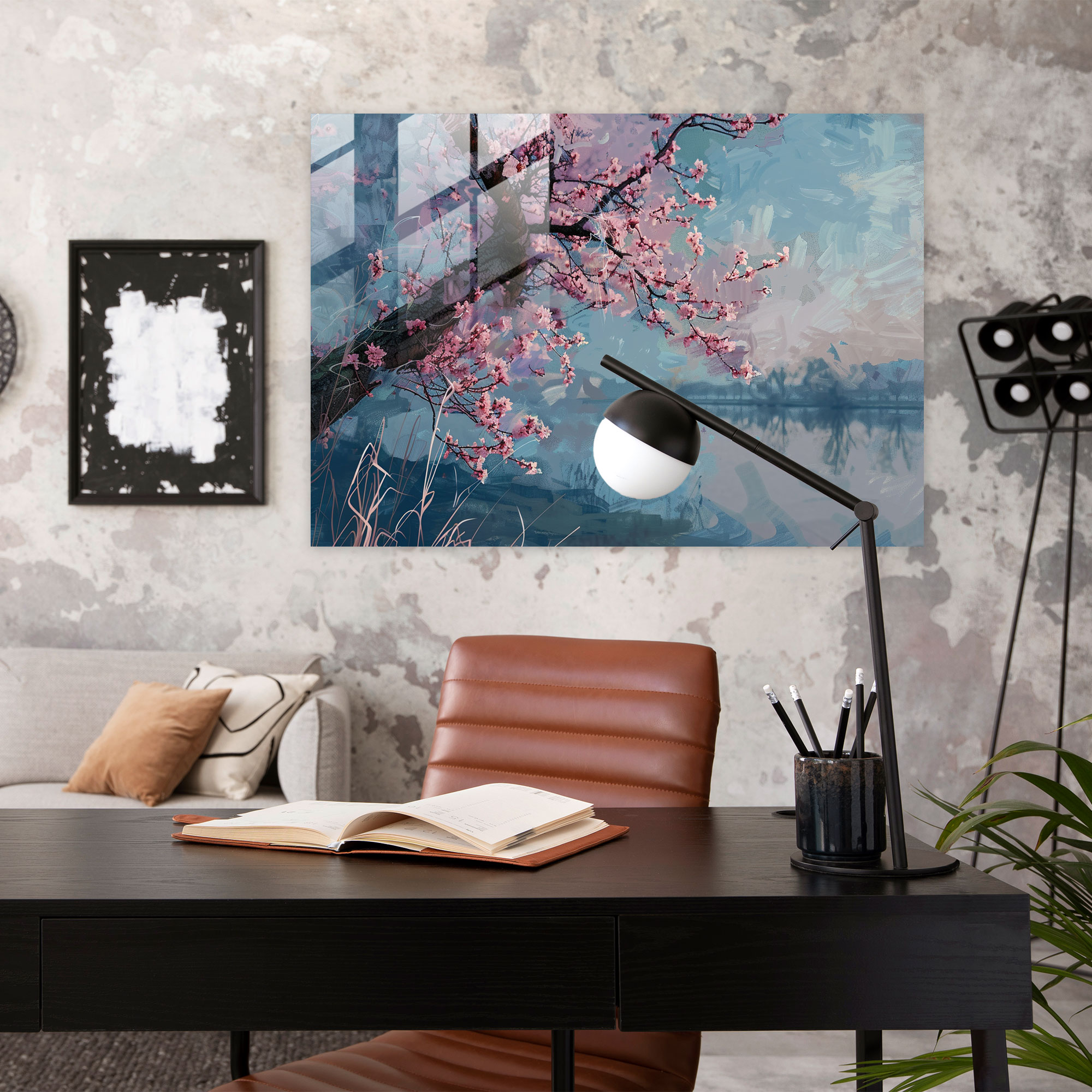 Vincent Van Gogh Glass Print - Almond Blossoms Tree - Vincent Van Gogh, Wall Decoration, Glass Wall Art, Home Decoration