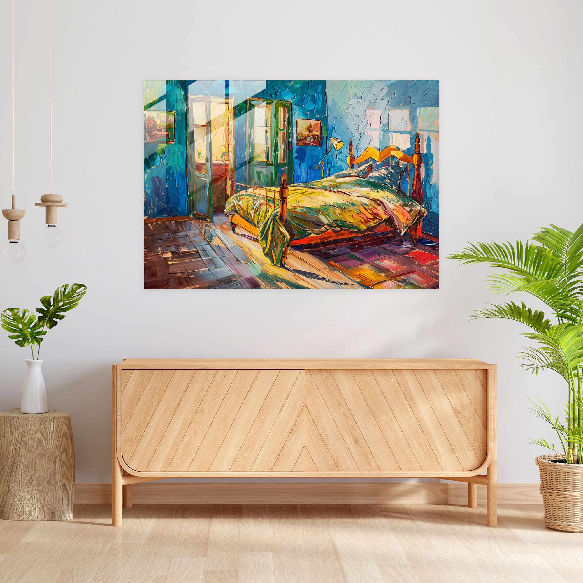 Vincent Van Gogh Glass Wall Art - Bedroom In Arles - Vincent Van Gogh, Glass Wall Art, Modern Art, Glass Art