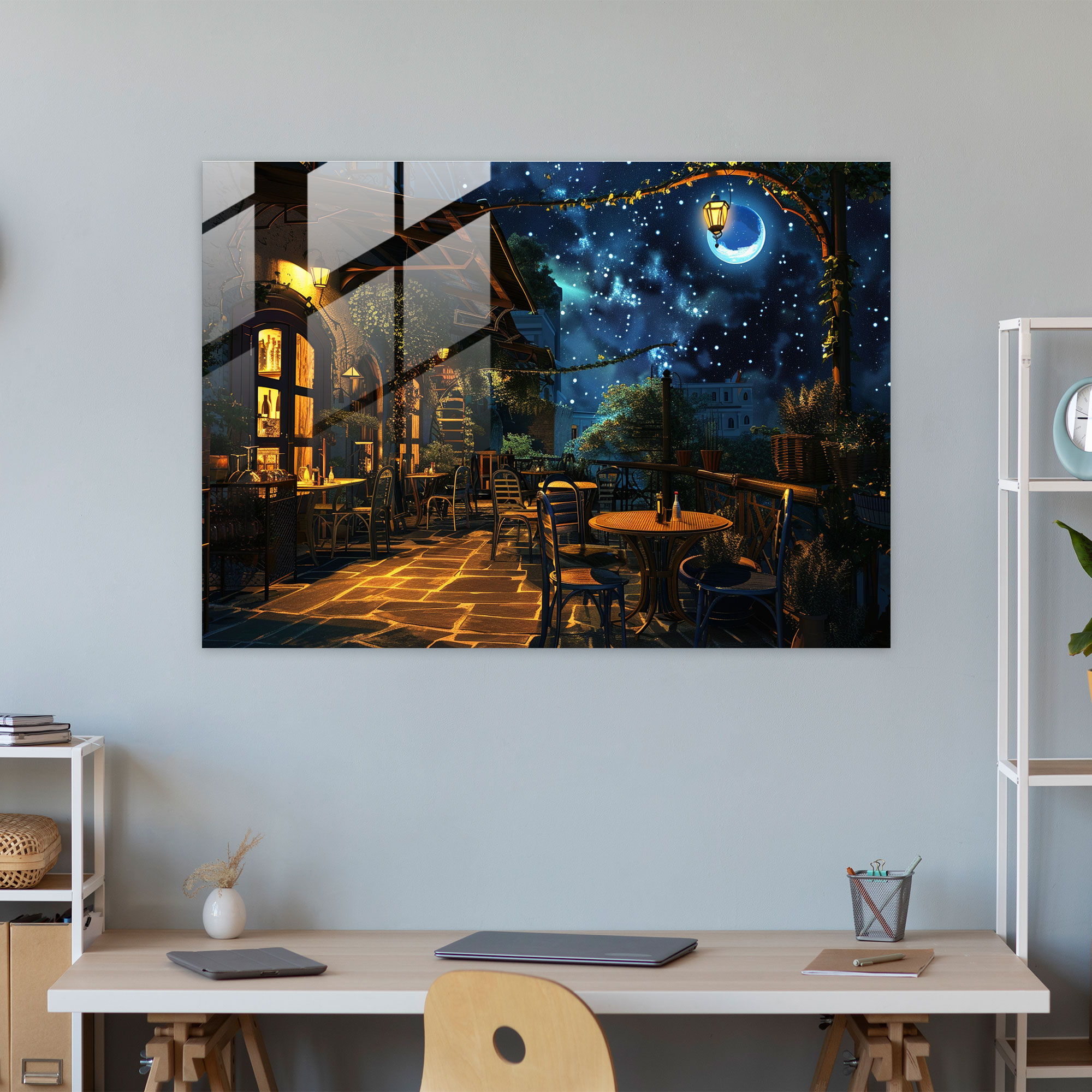 Vincent Van Gogh Wall Decoration - Cafe Terrace At Night - Vincent Van Gogh, Modern Art, Wall Decoration, Glass Art