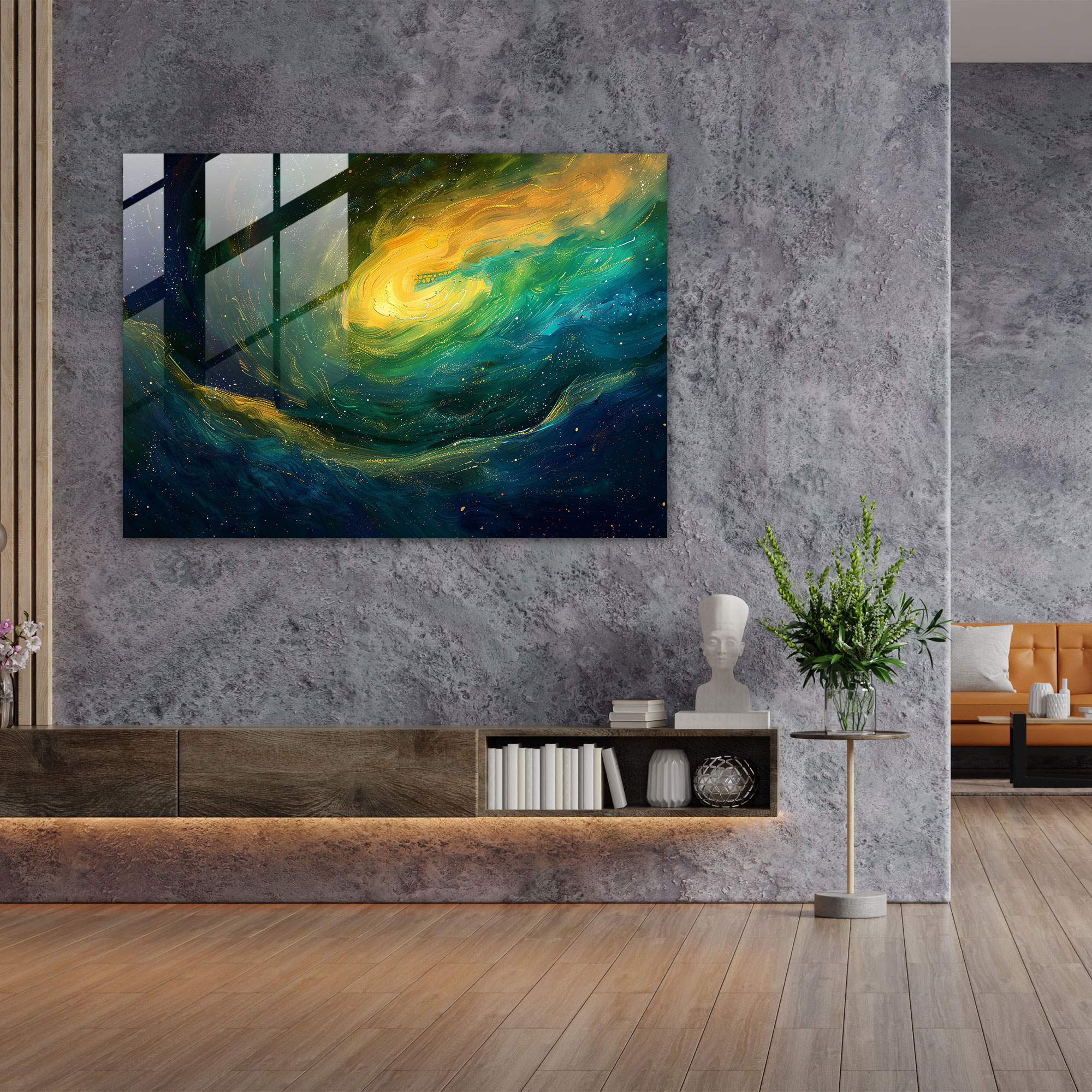 Vincent Van Gogh Glass Print - Starry Night Sky - Vincent Van Gogh, Wall Decoration, Modern Art, Vincent Van Gogh