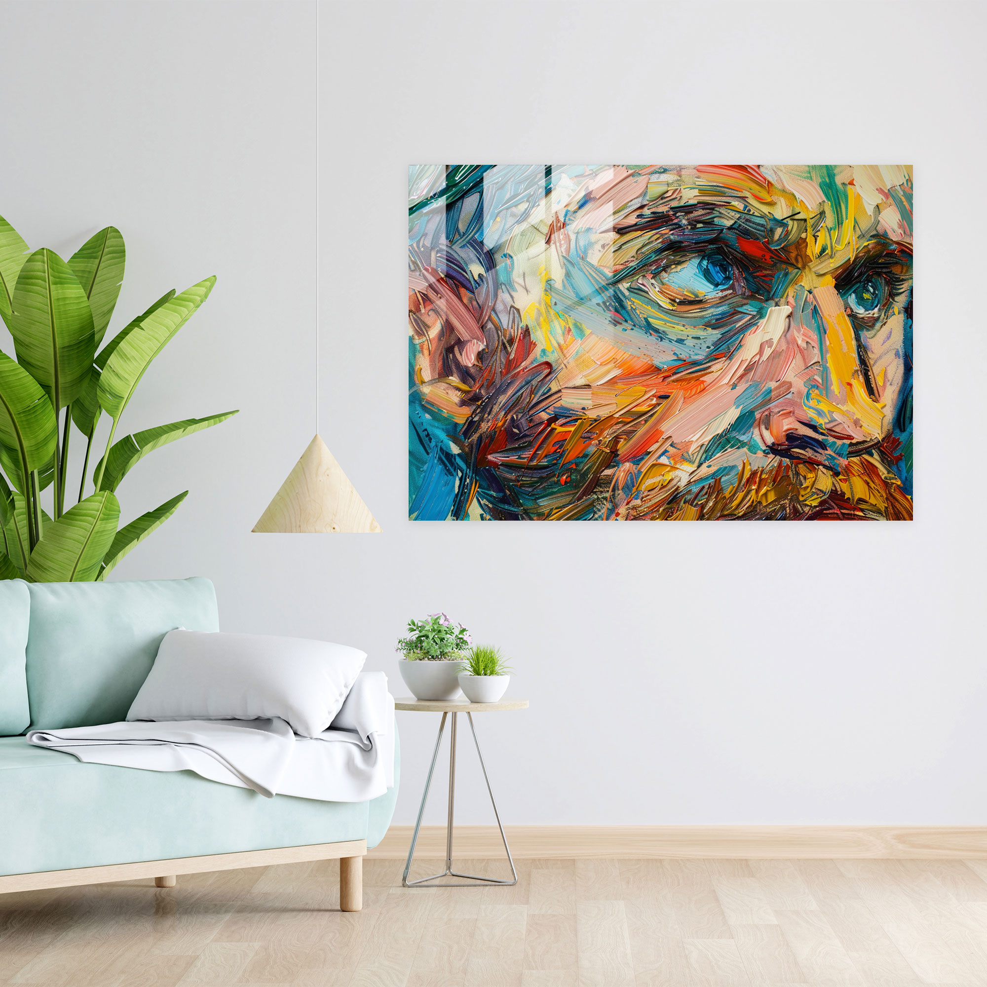 Vincent Van Gogh Glass Print - Self-Portrait - Vincent Van Gogh, Wall Decoration, Vincent Van Gogh, Modern Art
