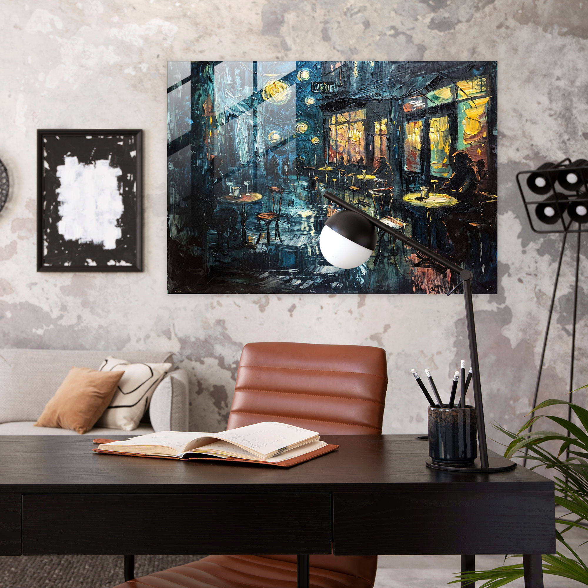 Vincent Van Gogh Glass Print - Night Cafe Scene - Vincent Van Gogh, Modern Art, Glass Print, Vincent Van Gogh