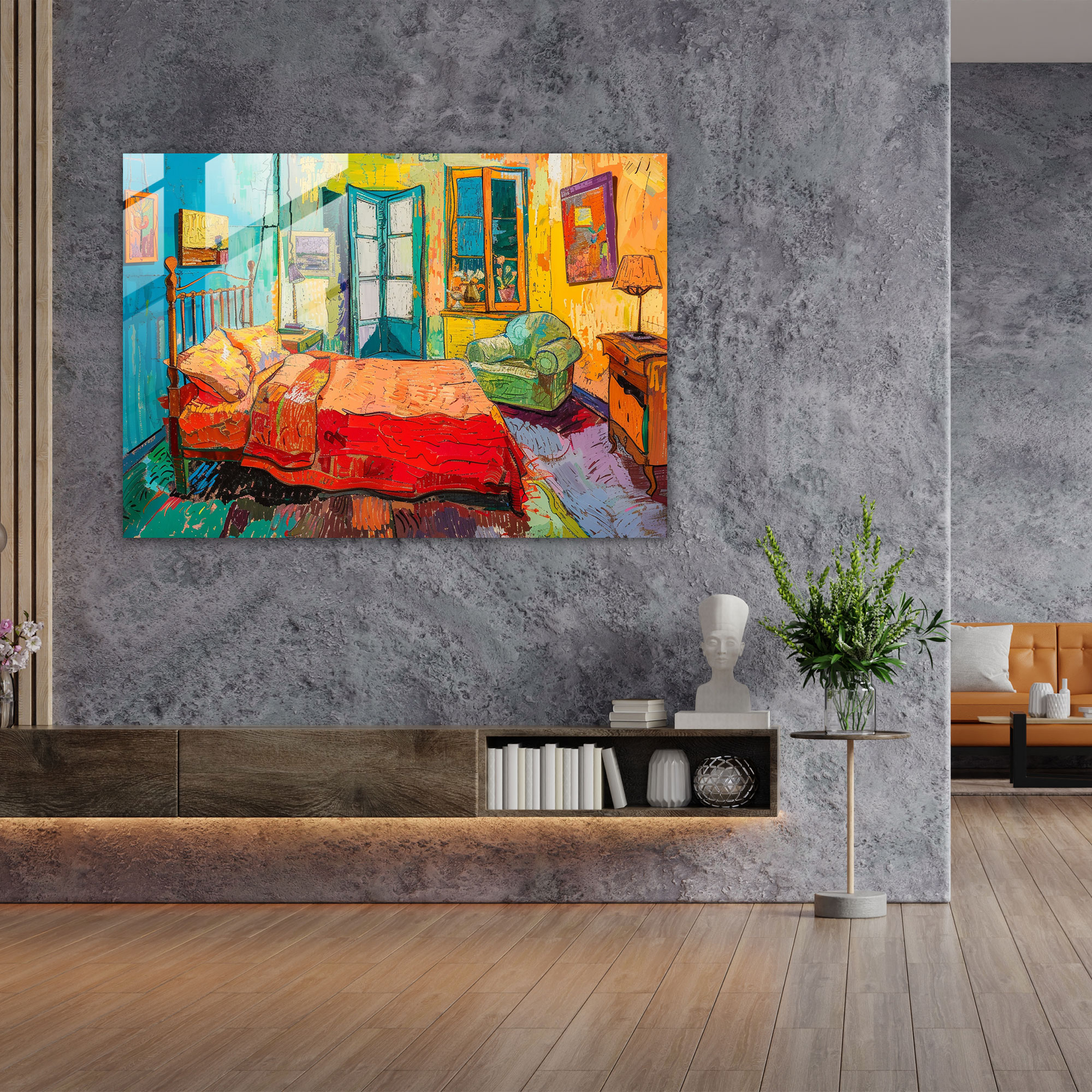 Vincent Van Gogh Glass Print - Bedroom In Arles - Vincent Van Gogh, Vincent Van Gogh, Modern Art, Home Decoration