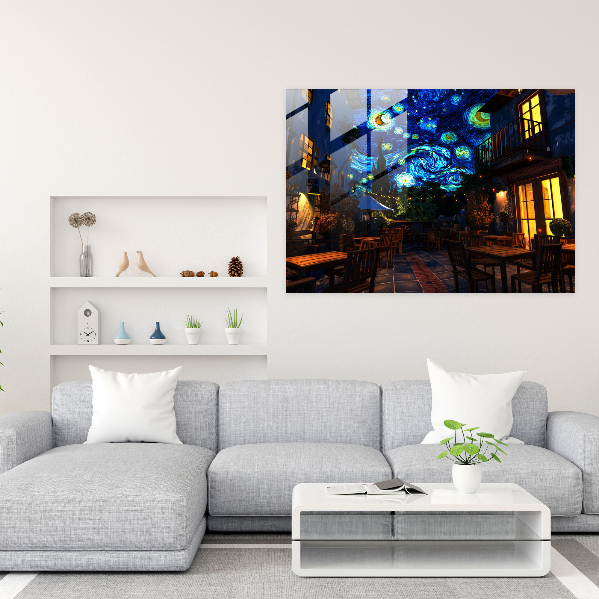 Vincent Van Gogh Home Decoration - Cozy Cafe Terrace - Vincent Van Gogh, Vincent Van Gogh, Glass Art, Home Decoration
