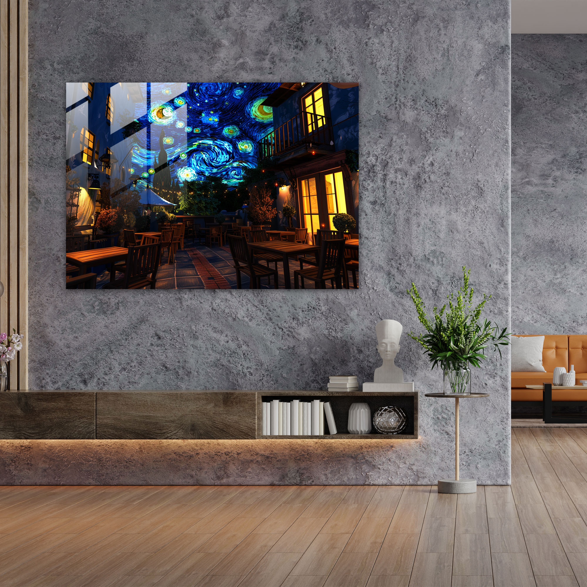 Vincent Van Gogh Home Decoration - Cozy Cafe Terrace - Vincent Van Gogh, Vincent Van Gogh, Glass Art, Home Decoration
