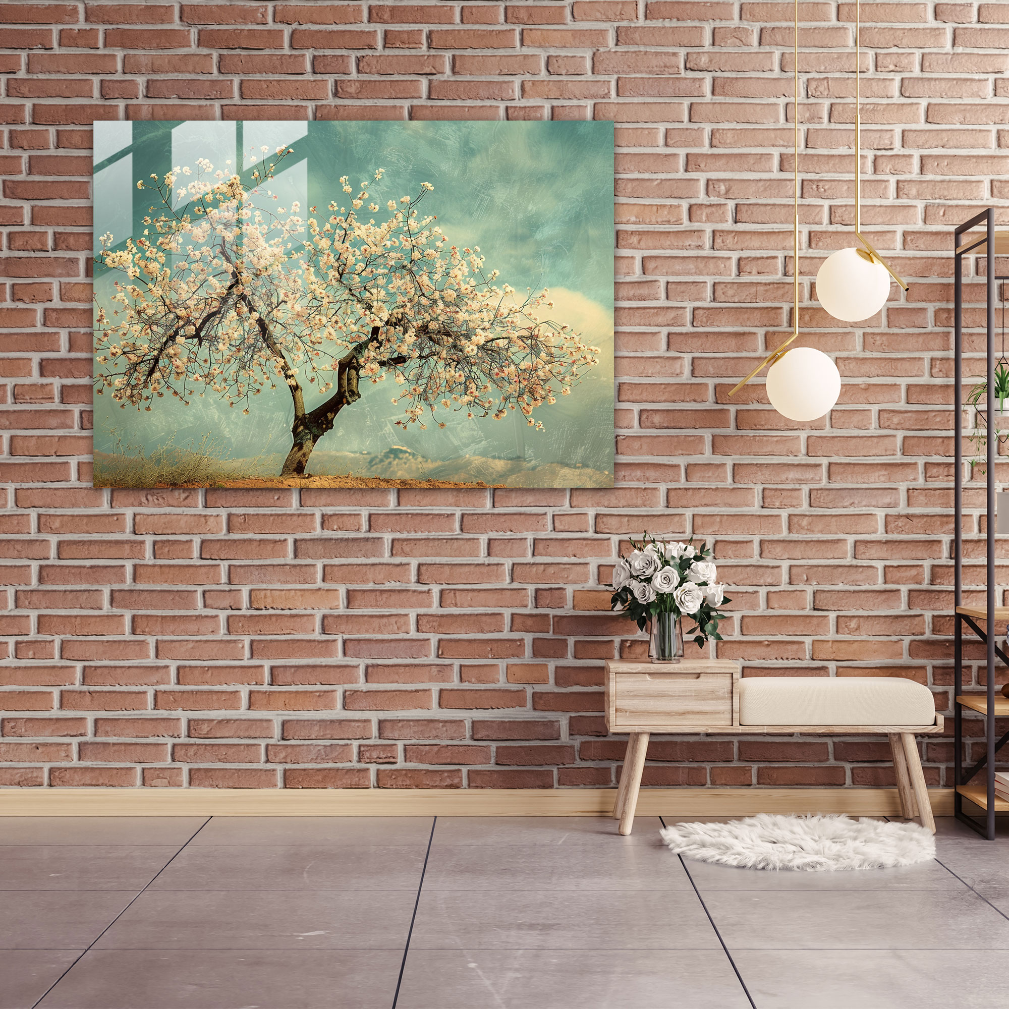 Vincent Van Gogh Glass Art - Delicate Almond Blossoms - Vincent Van Gogh, Glass Art, Modern Art, Vincent Van Gogh