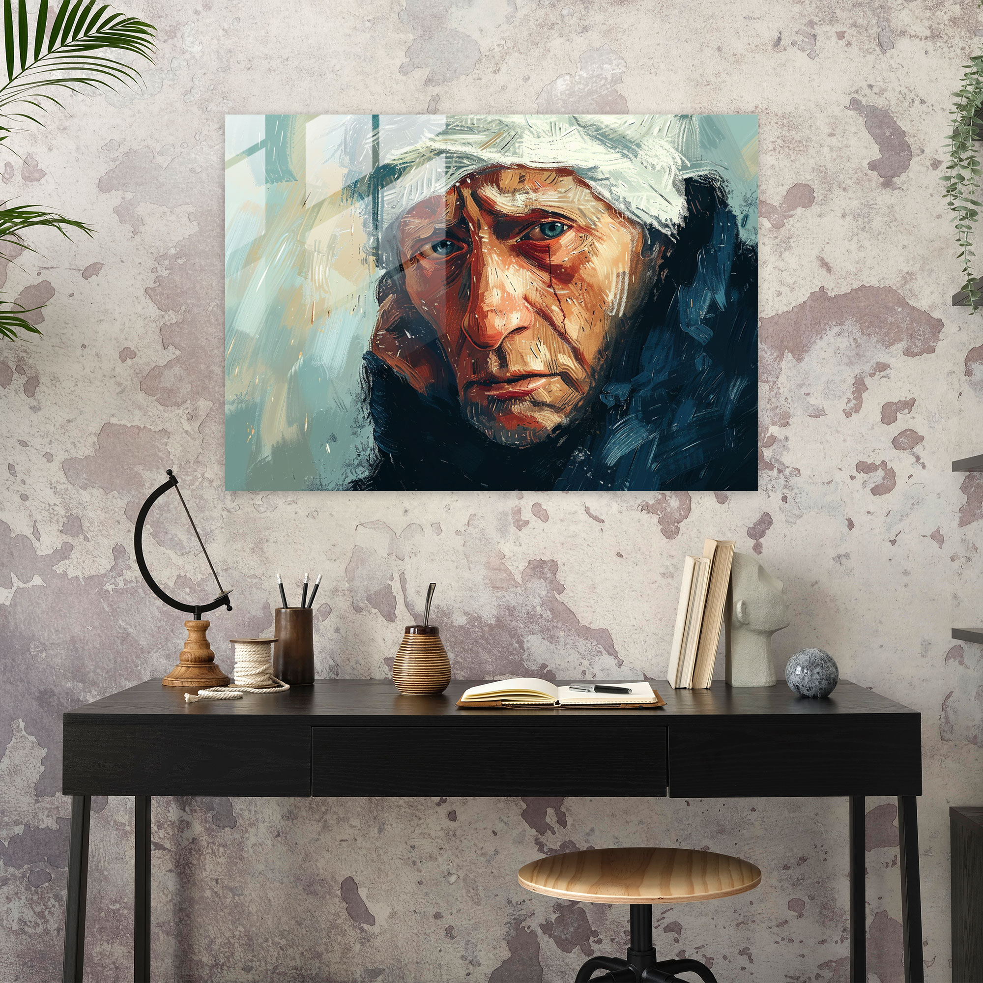 Vincent Van Gogh Glass Print - Intense Self Portrait - Vincent Van Gogh, Modern Art, Vincent Van Gogh, Glass Print