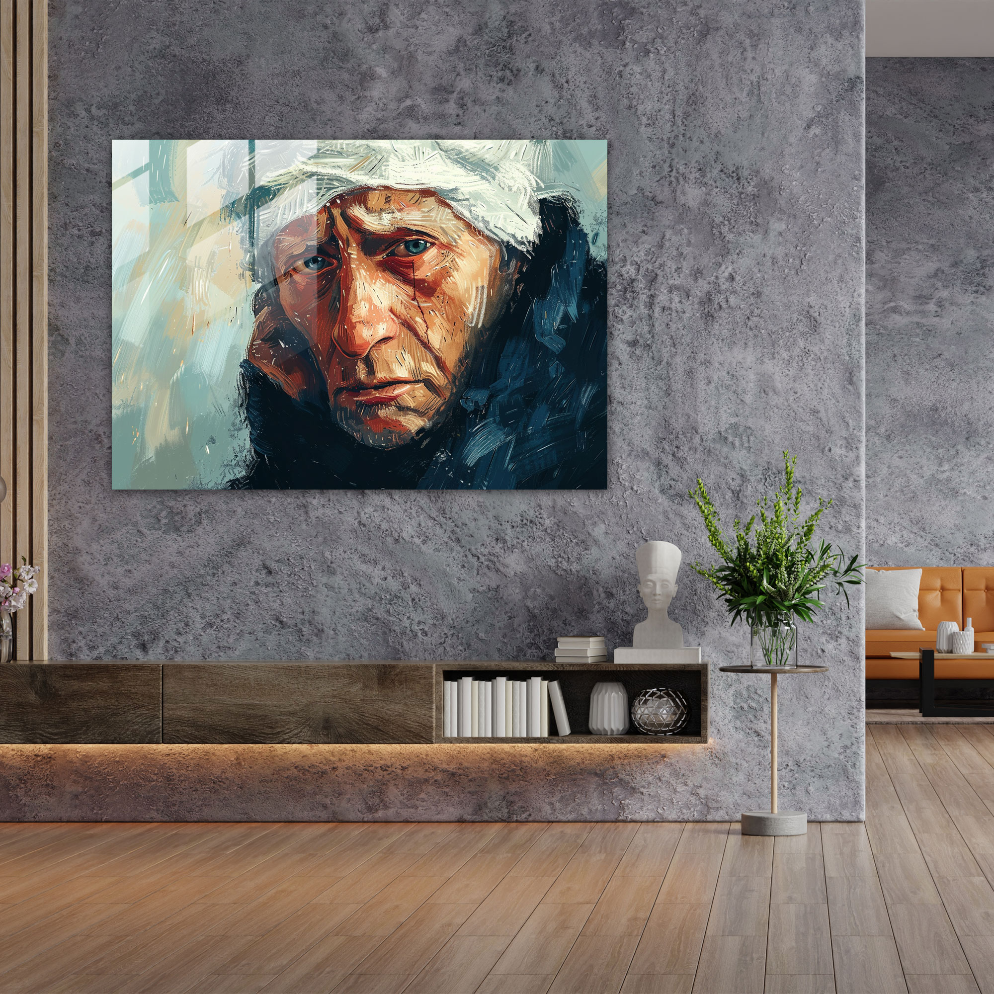 Vincent Van Gogh Glass Print - Intense Self Portrait - Vincent Van Gogh, Modern Art, Vincent Van Gogh, Glass Print