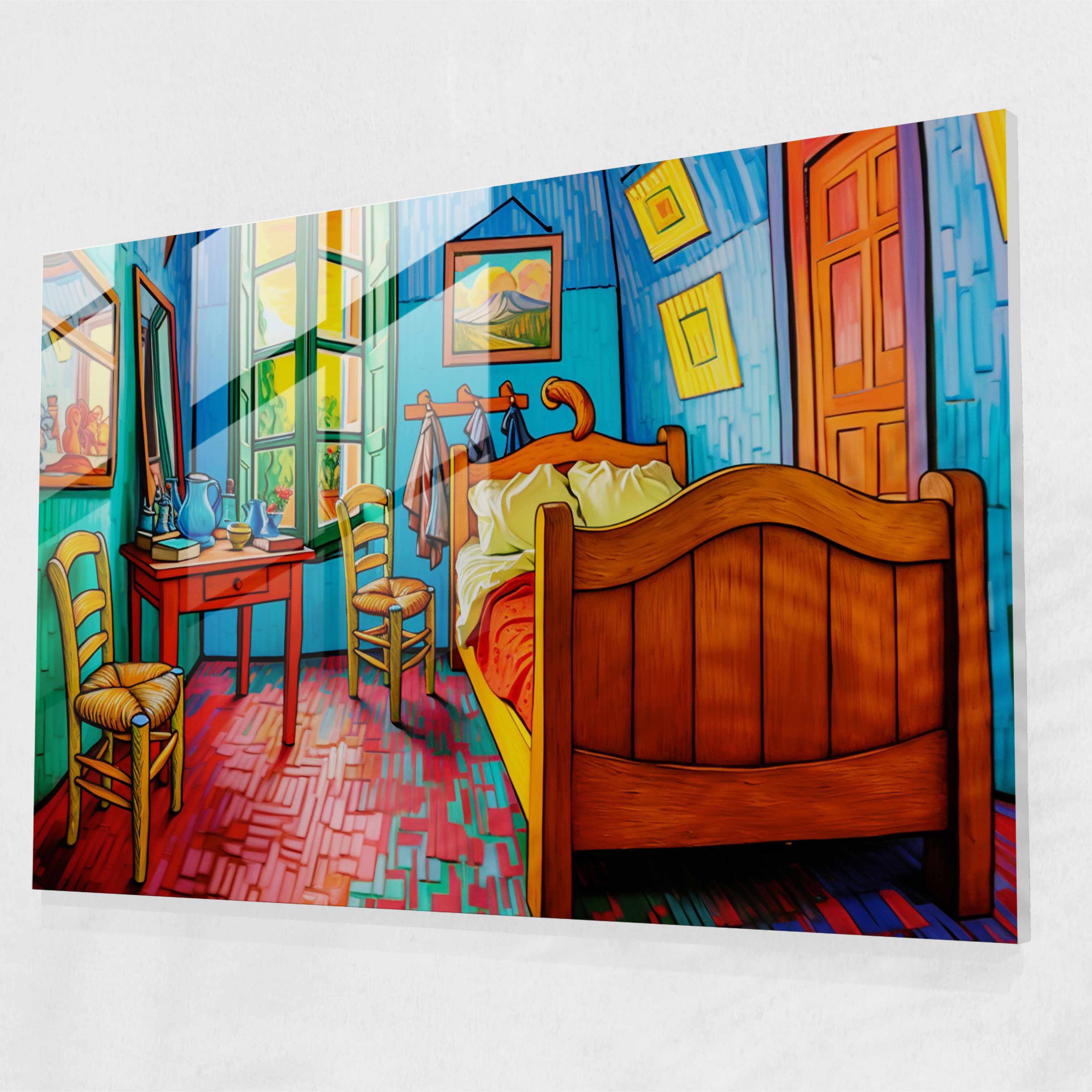 Vincent Van Gogh Glass Art - Vibrant Bedroom In Arles - Vincent Van Gogh, Glass Art, Home Decoration, Vincent Van Gogh