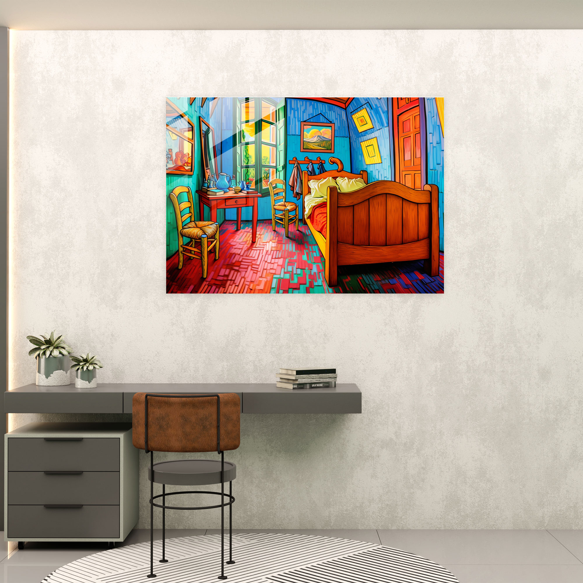 Vincent Van Gogh Glass Art - Vibrant Bedroom In Arles - Vincent Van Gogh, Glass Art, Home Decoration, Vincent Van Gogh