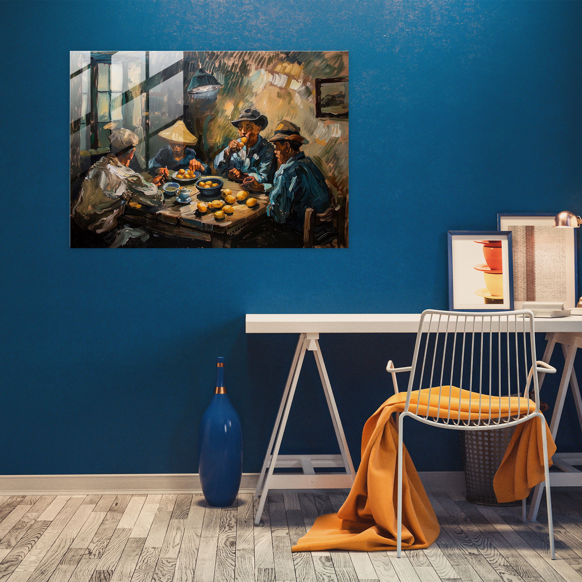 Vincent Van Gogh Wall Decoration - Rustic Potato Eaters - Vincent Van Gogh, Modern Art, Wall Decoration, Glass Print