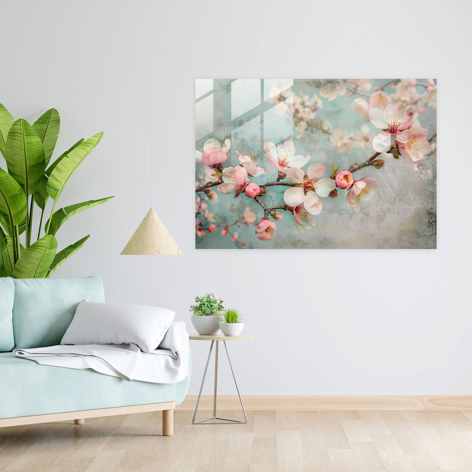 Vincent Van Gogh Almond Blossoms Glass Wall Art - Vincent Van Gogh, Wall Decoration, Glass Wall Art, Home Decoration