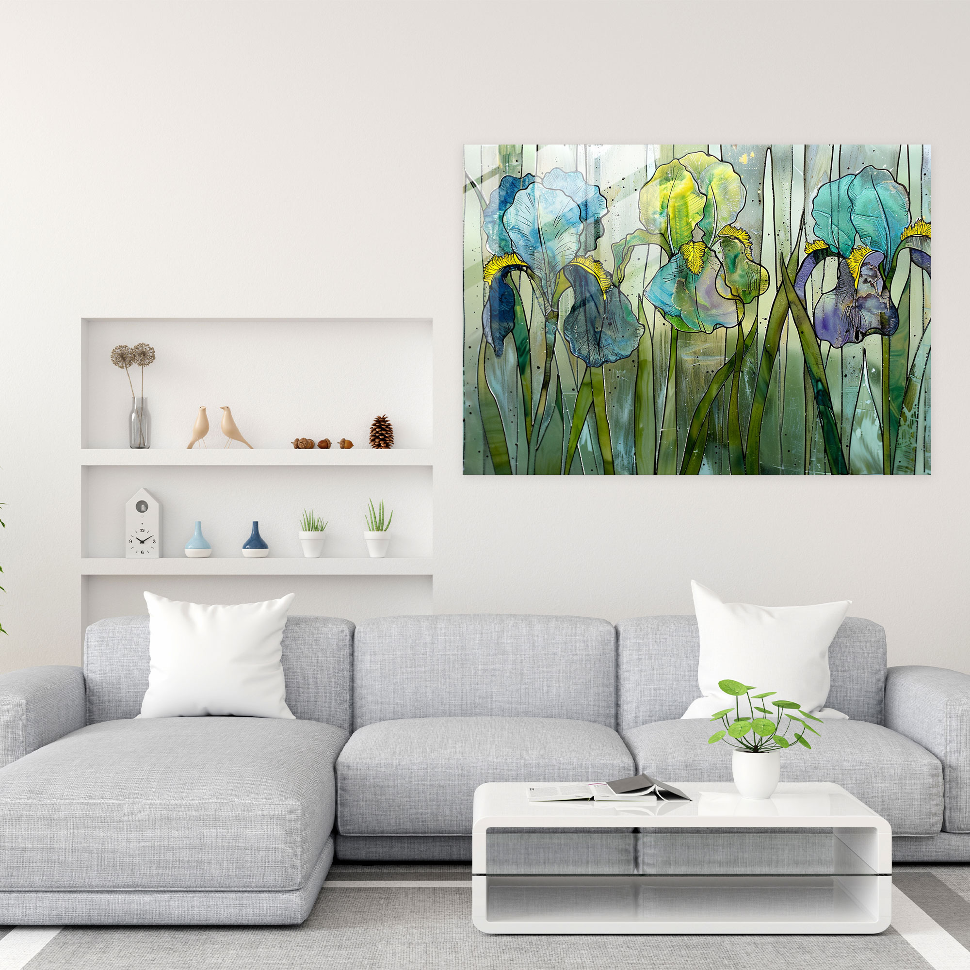 Vincent Van Gogh Irises Glass Print - Vincent Van Gogh, Modern Art, Glass Print, Home Decoration