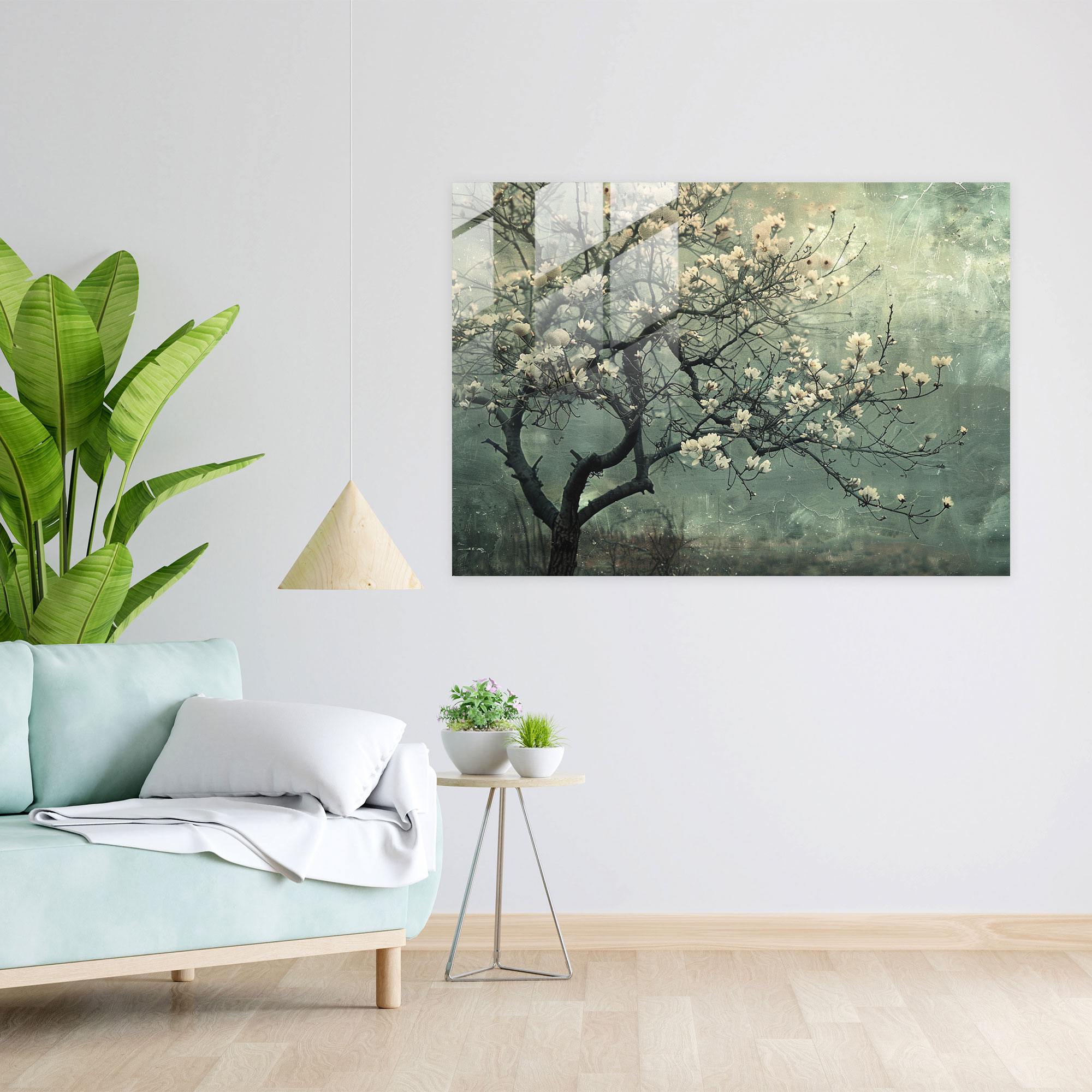 Vincent Van Gogh Blossoming Almond Tree Glass Print - Vincent Van Gogh, Vincent Van Gogh, Glass Print, Modern Art