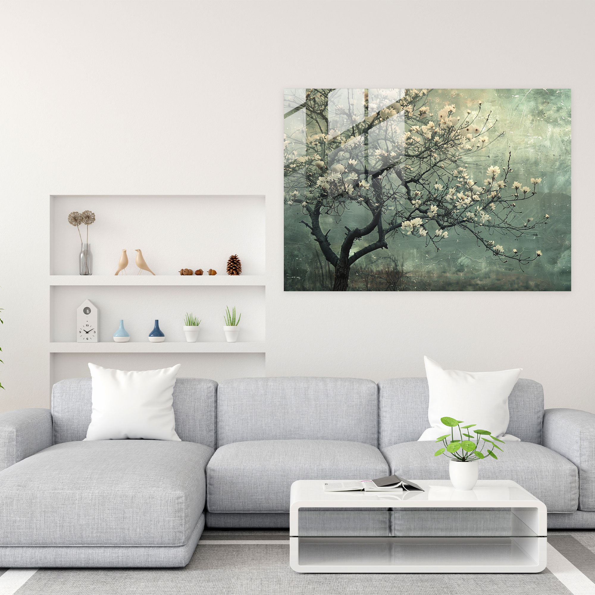 Vincent Van Gogh Blossoming Almond Tree Glass Print - Vincent Van Gogh, Vincent Van Gogh, Glass Print, Modern Art