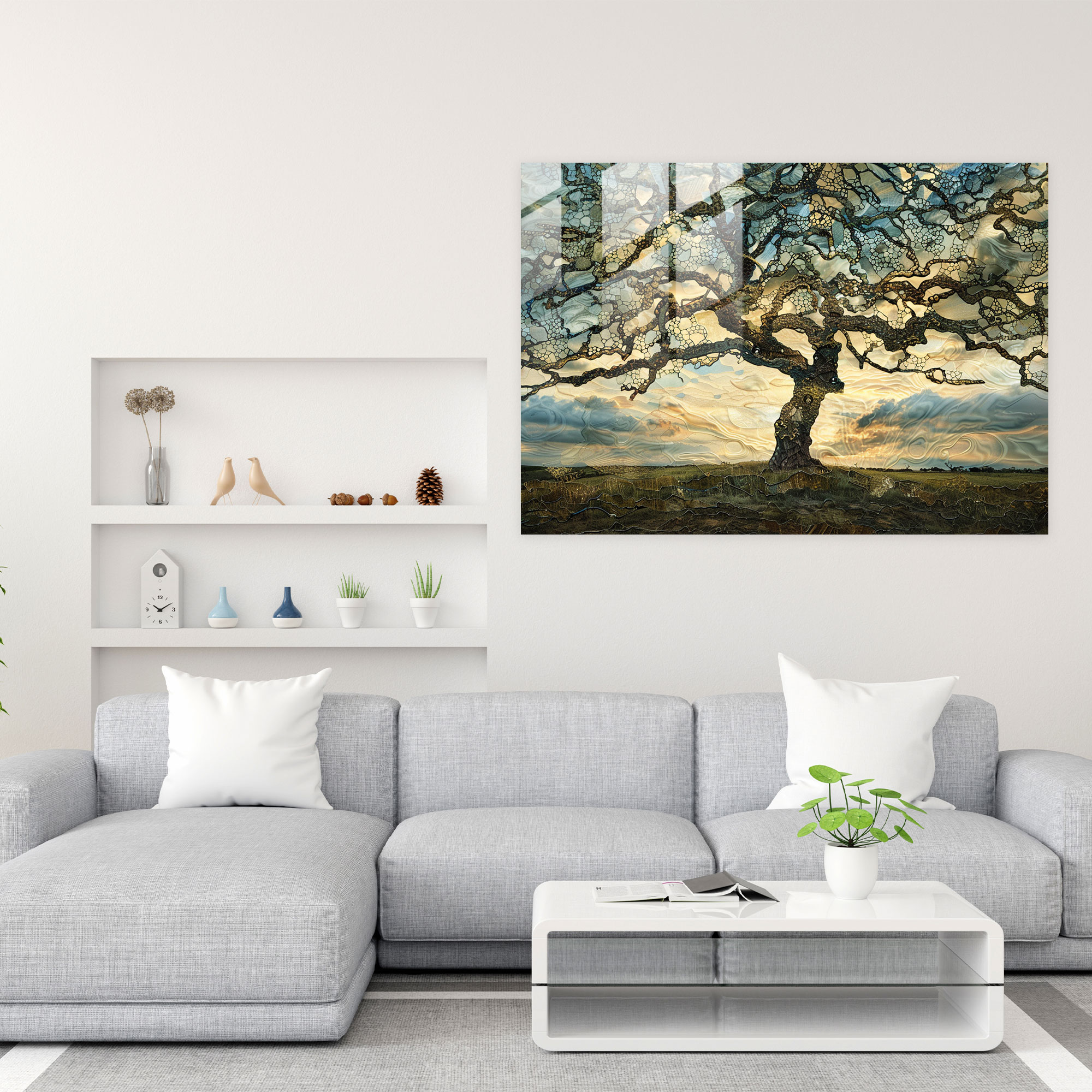 Vincent Van Gogh The Mulberry Tree Glass Print - Vincent Van Gogh, Vincent Van Gogh, Modern Art, Glass Print